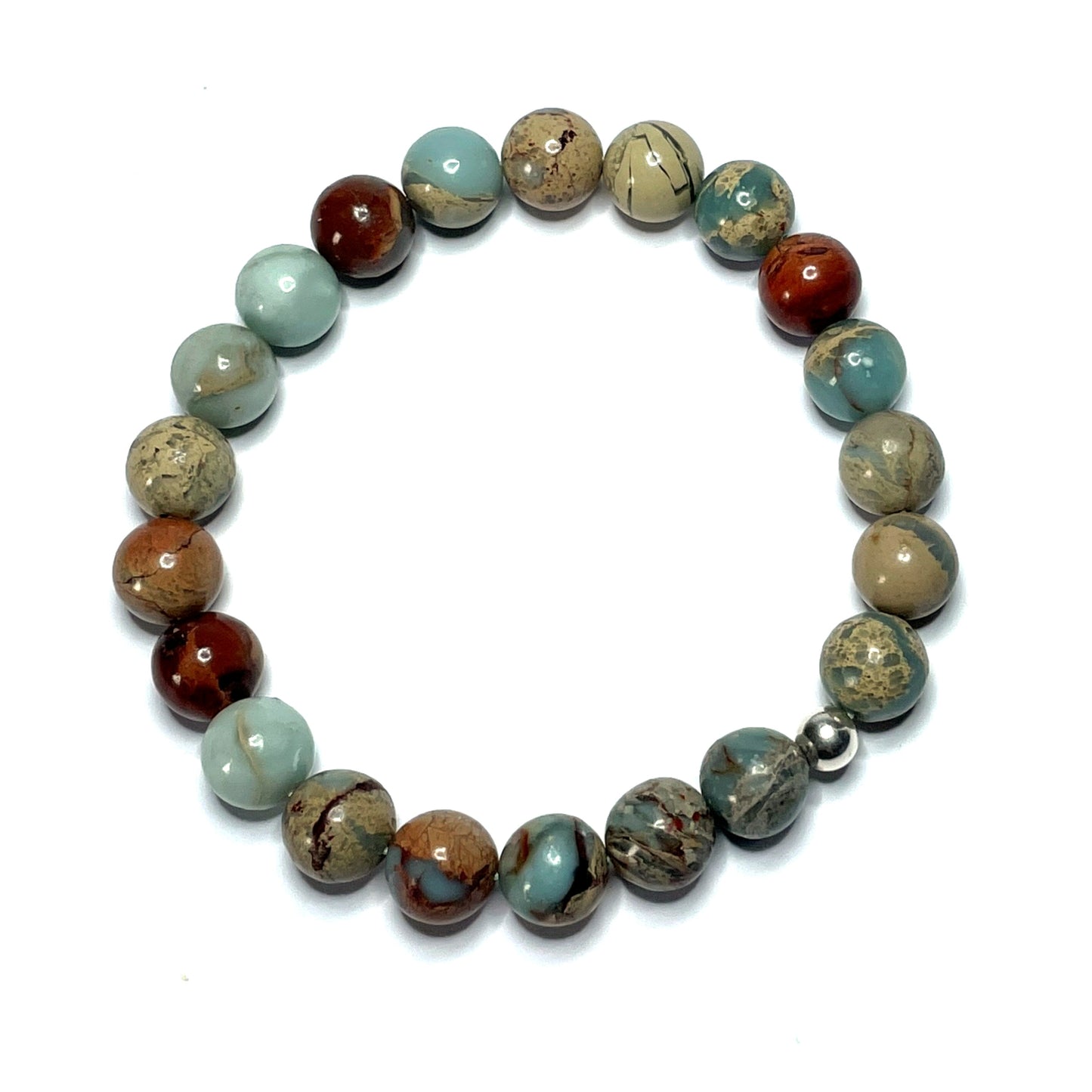 10mm Impression jasper gemstone bracelet