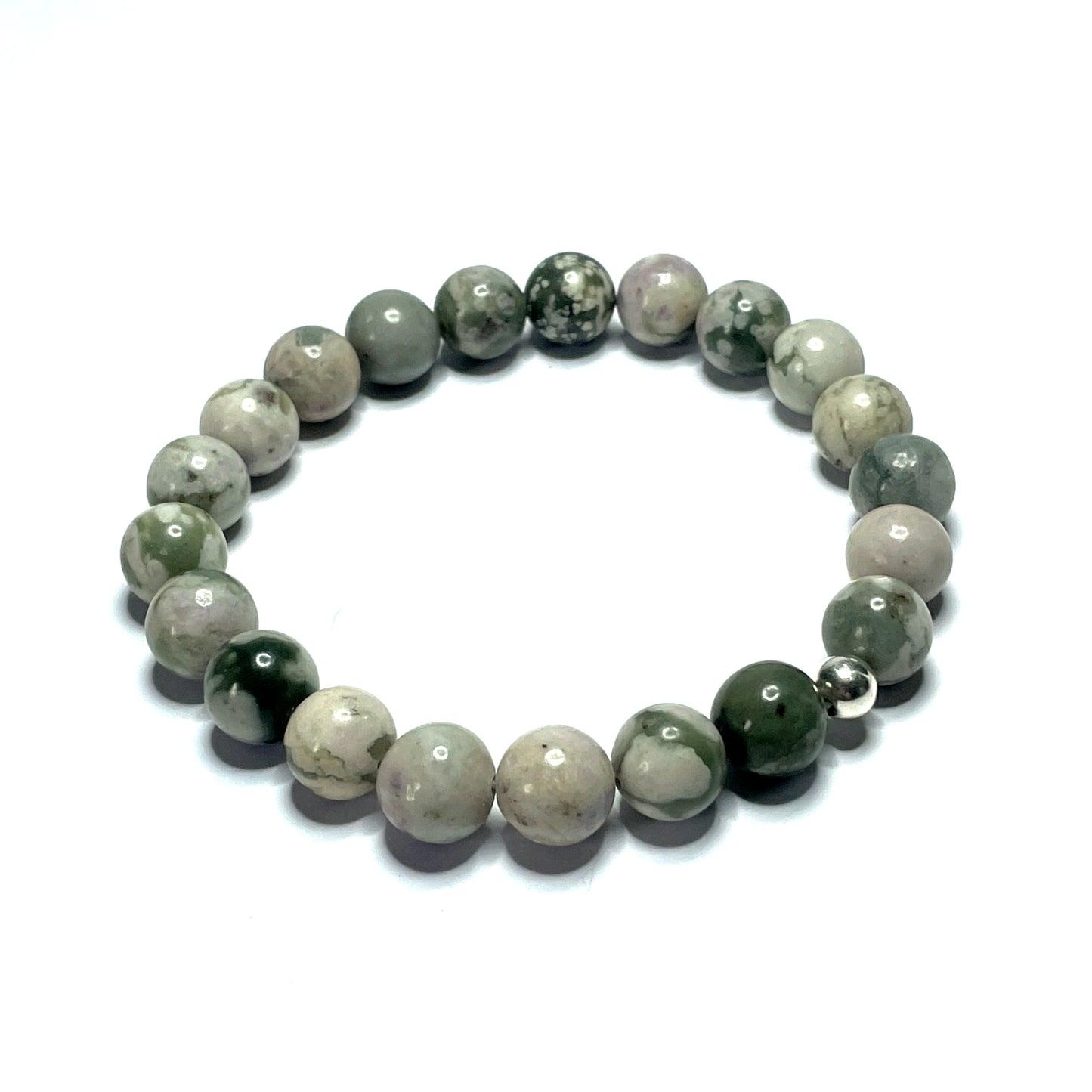 Peace Jade Beaded Stretch Bracelet