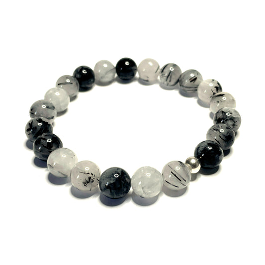 10mm Tourmalinated Quartz Bracelet