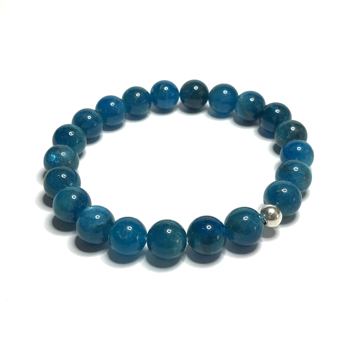 Apatite beaded stretch bracelet