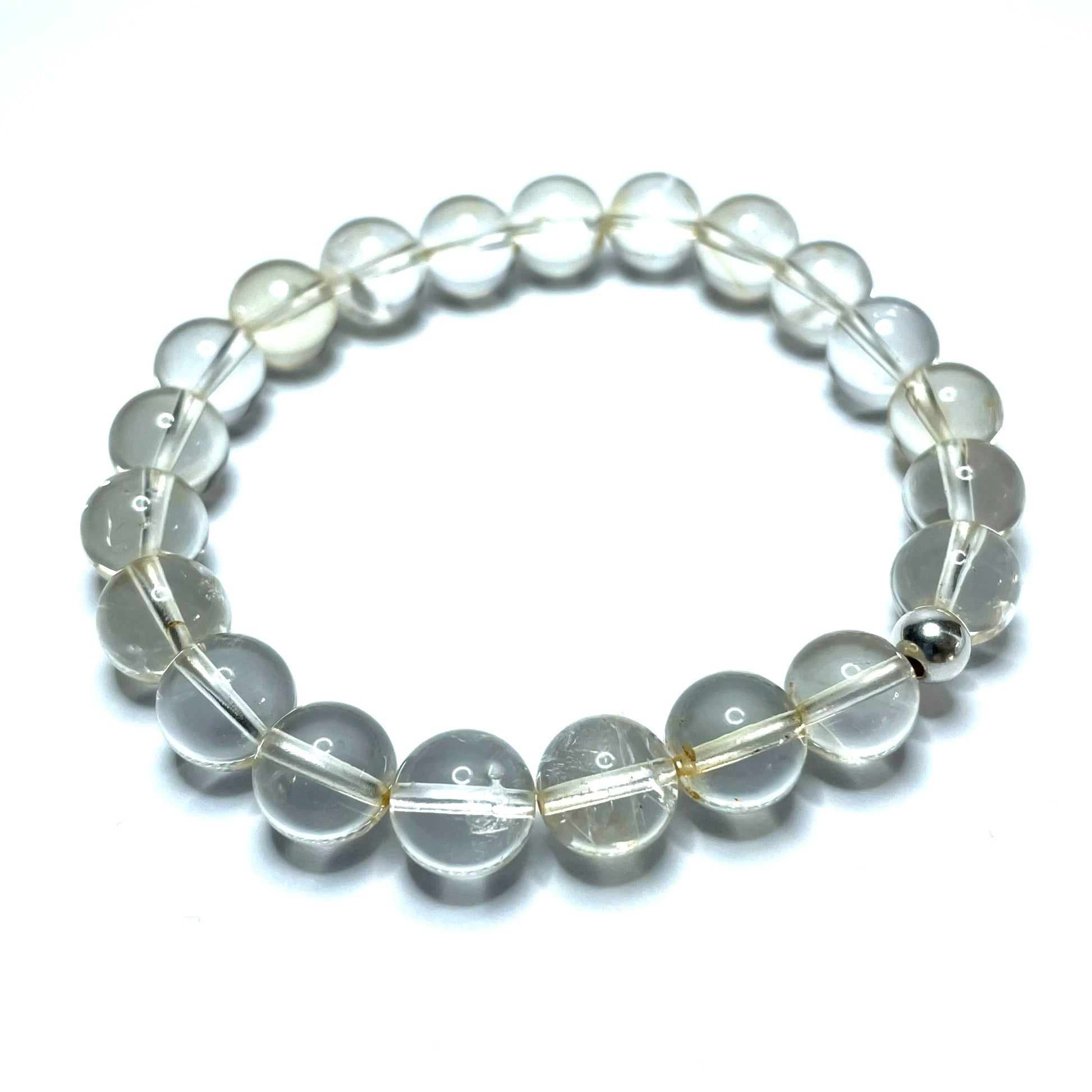 citrine beaded stretch bracelet