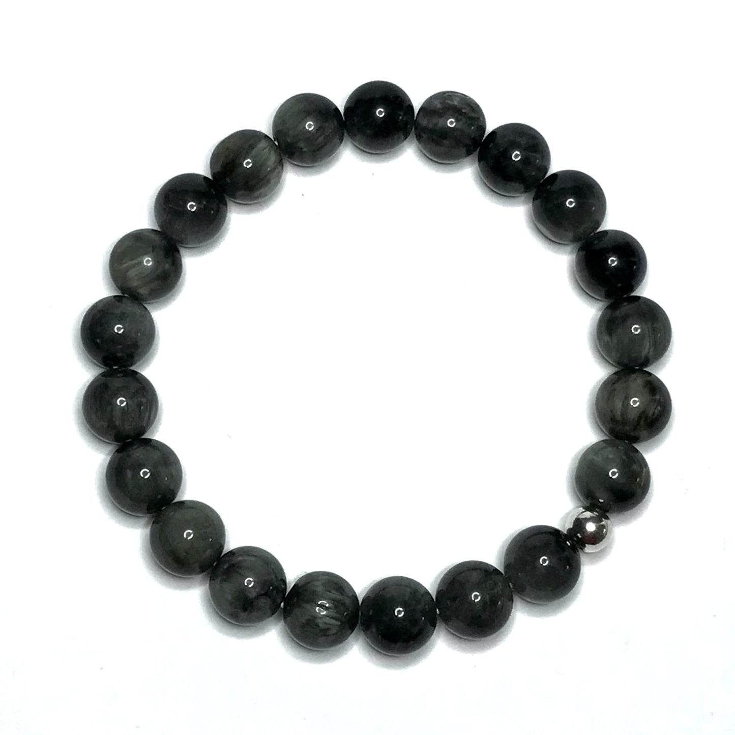 10mm hawk's eye gemstone bracelet