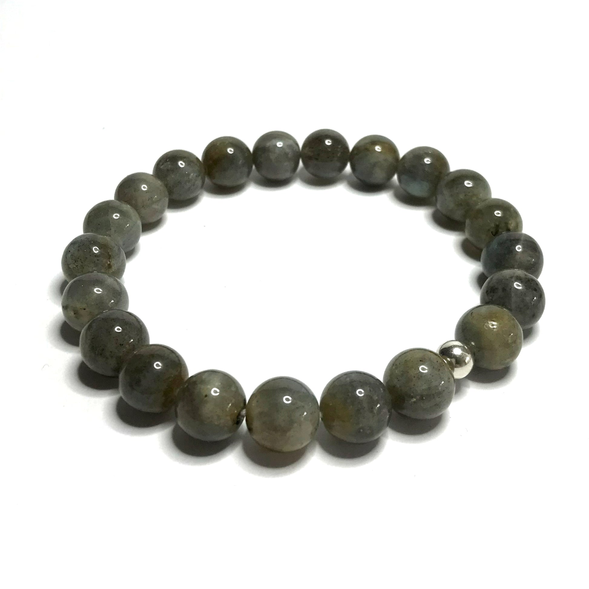 Labradorite Beaded Stretch Bracelet