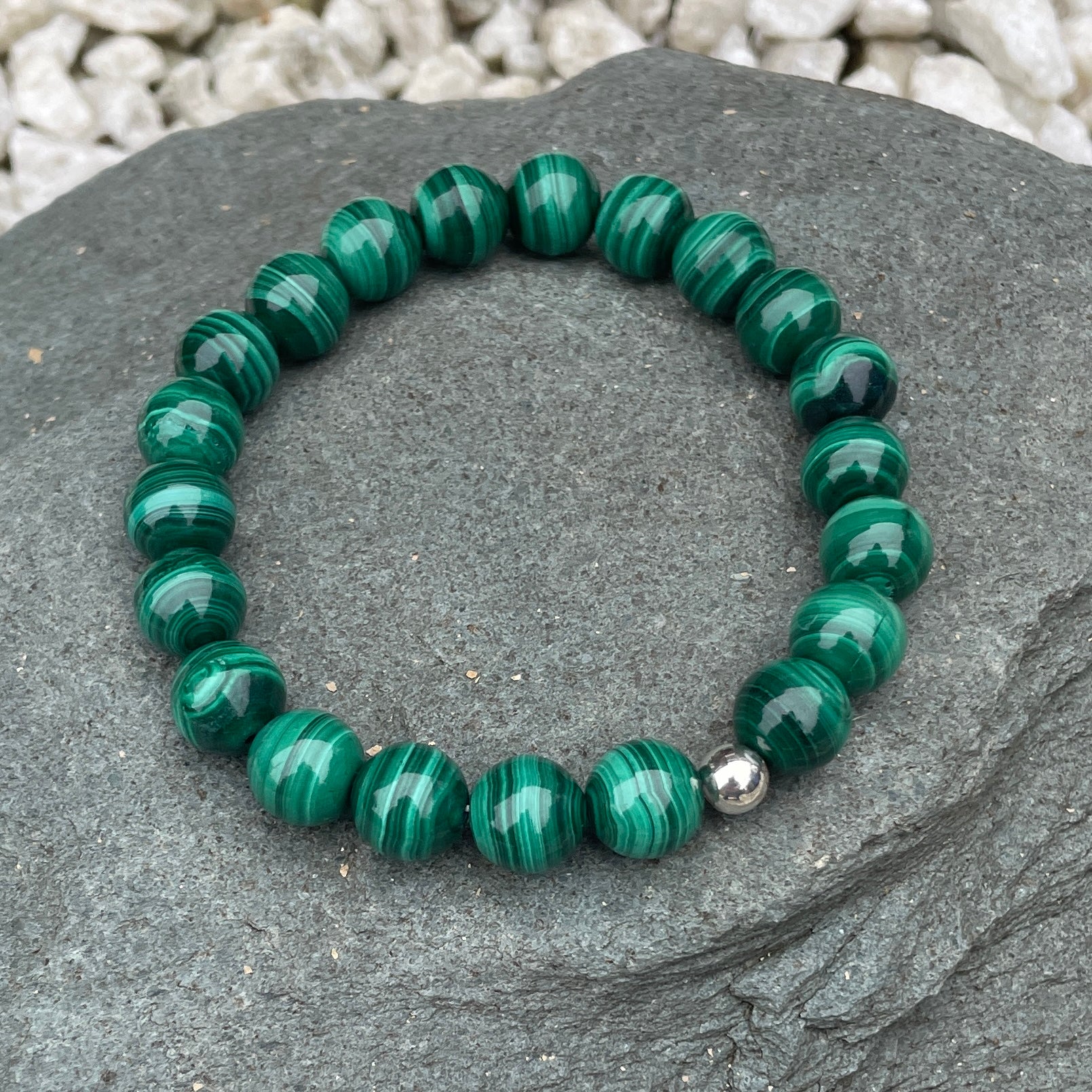 Malachite stretch bracelet