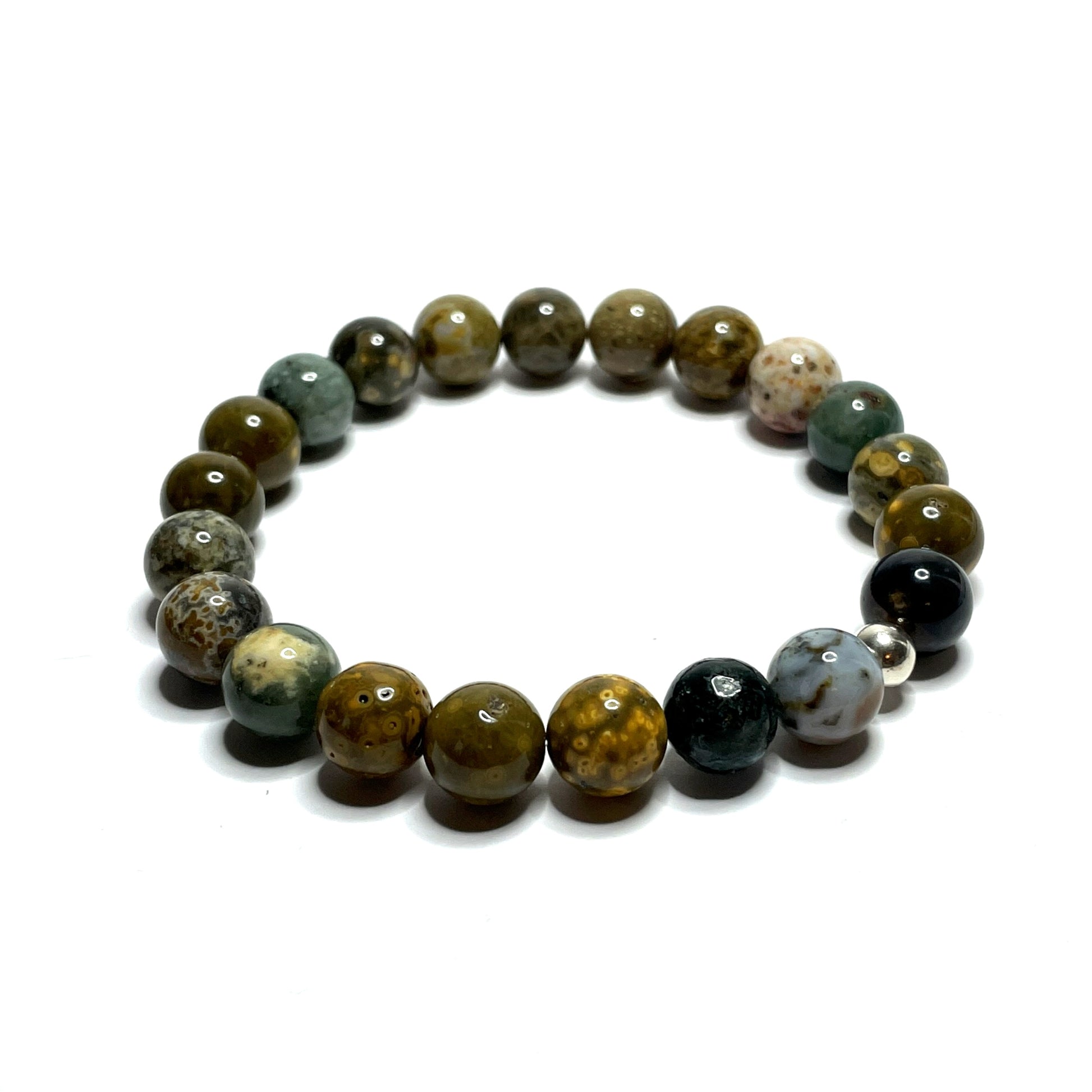 Ocean Jasper Beaded Stretch Bracelet