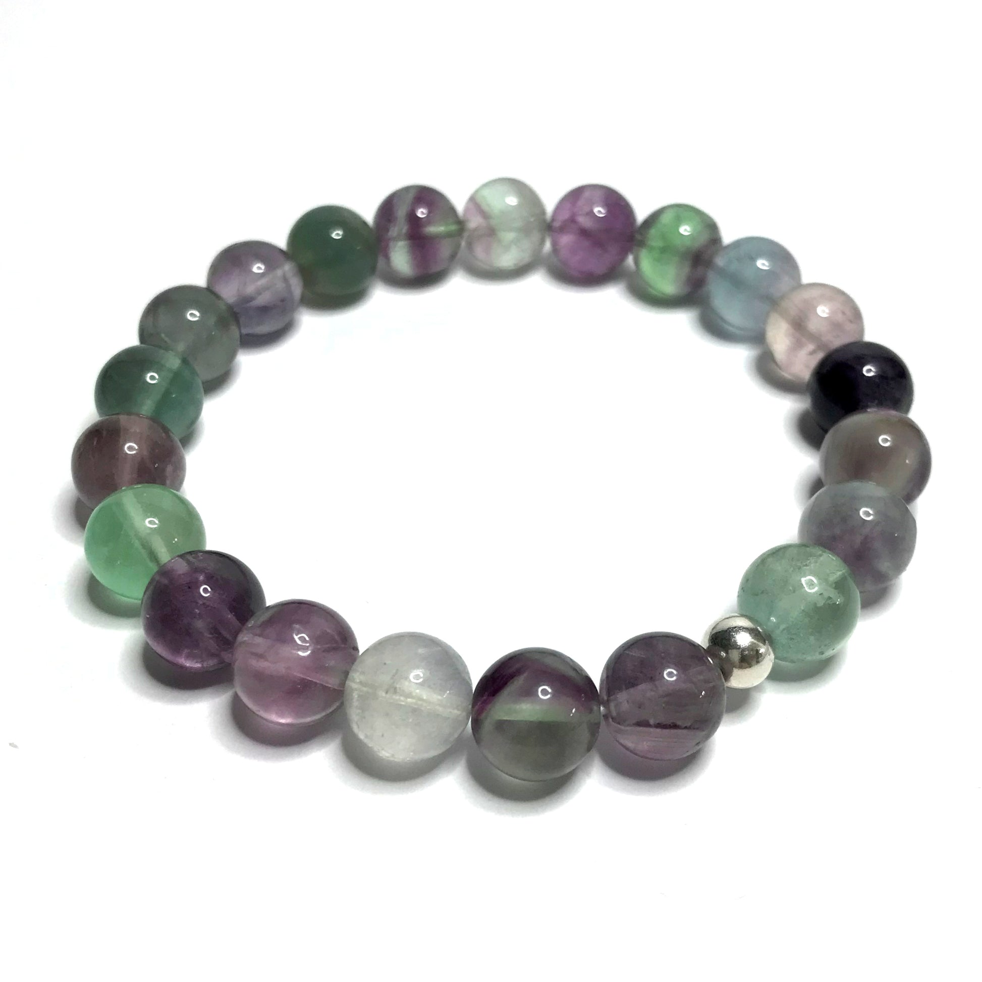 10mm Rainbow fluorite bracelet