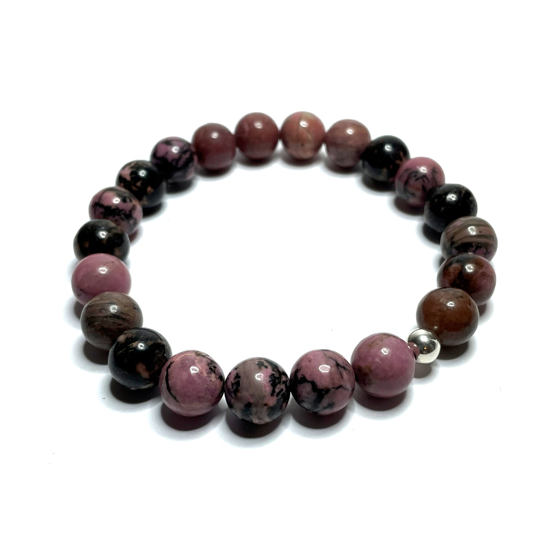 Rhodonite Beaded Stretch Bracelet