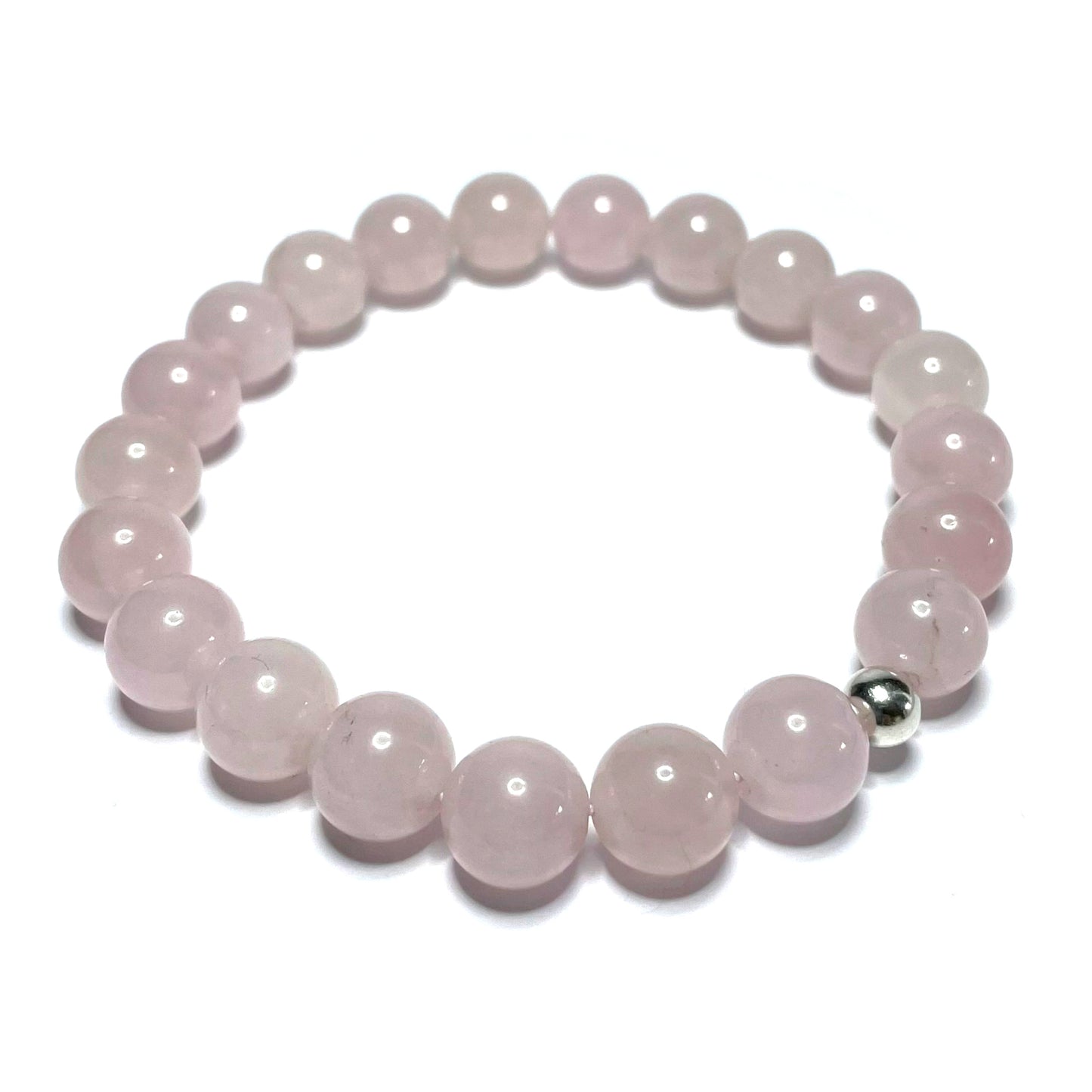 Rose Quartz Beaded Stretch Bracelet