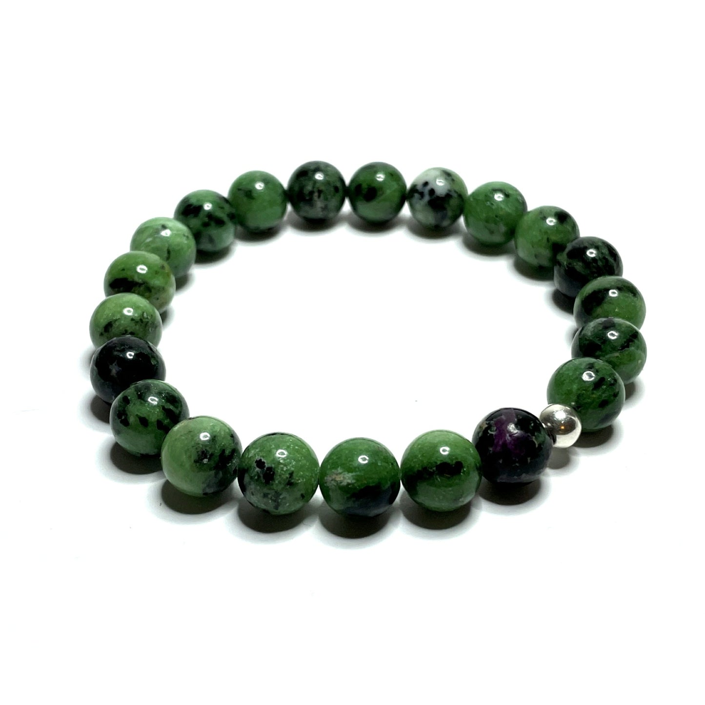 Ruby Zoisite Beaded Stretch Bracelet