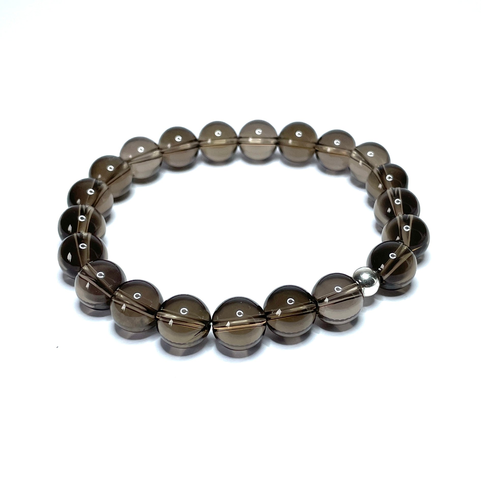 Smoky Quartz Beaded Stretch Bracelet