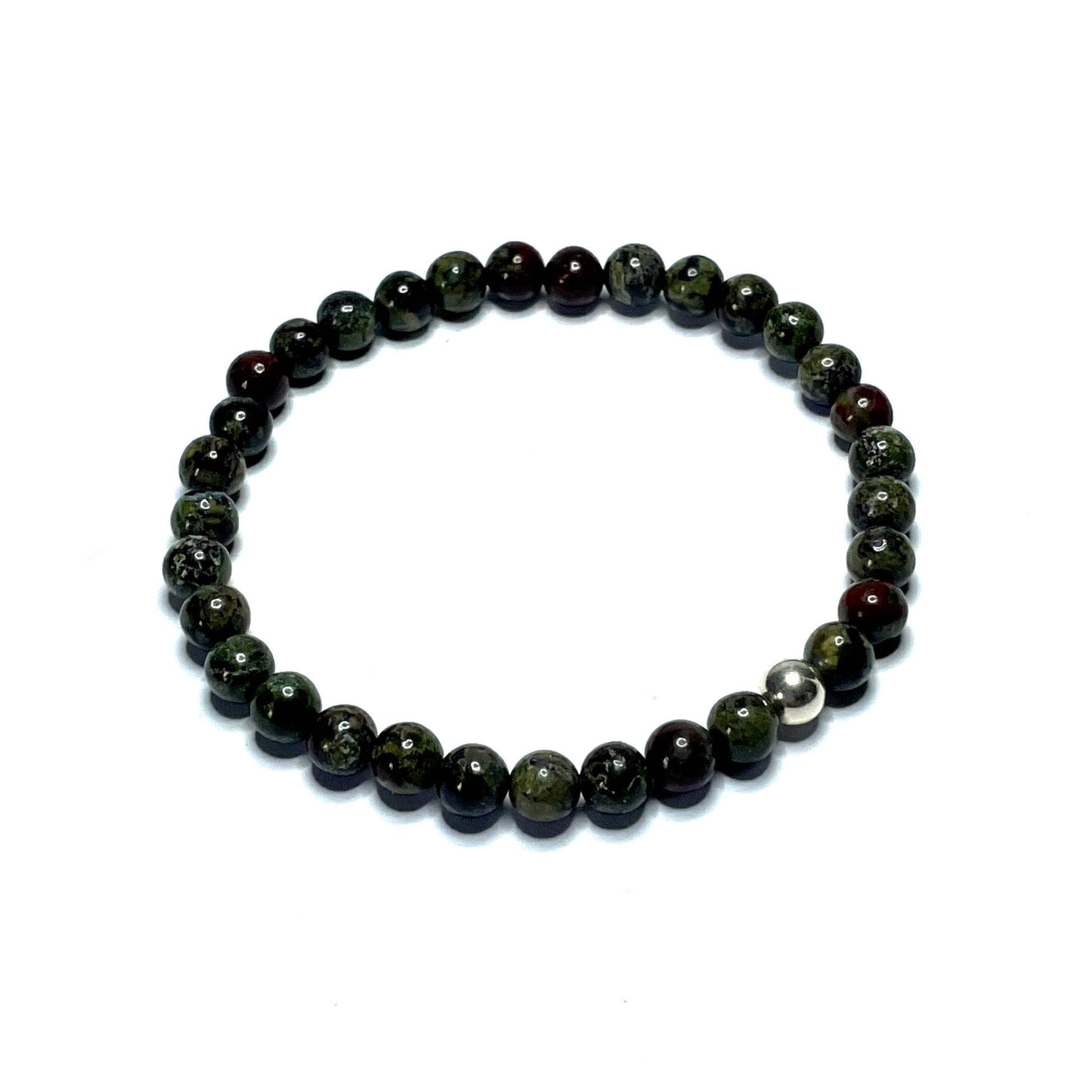 Dragons blood jasper bead bracelet