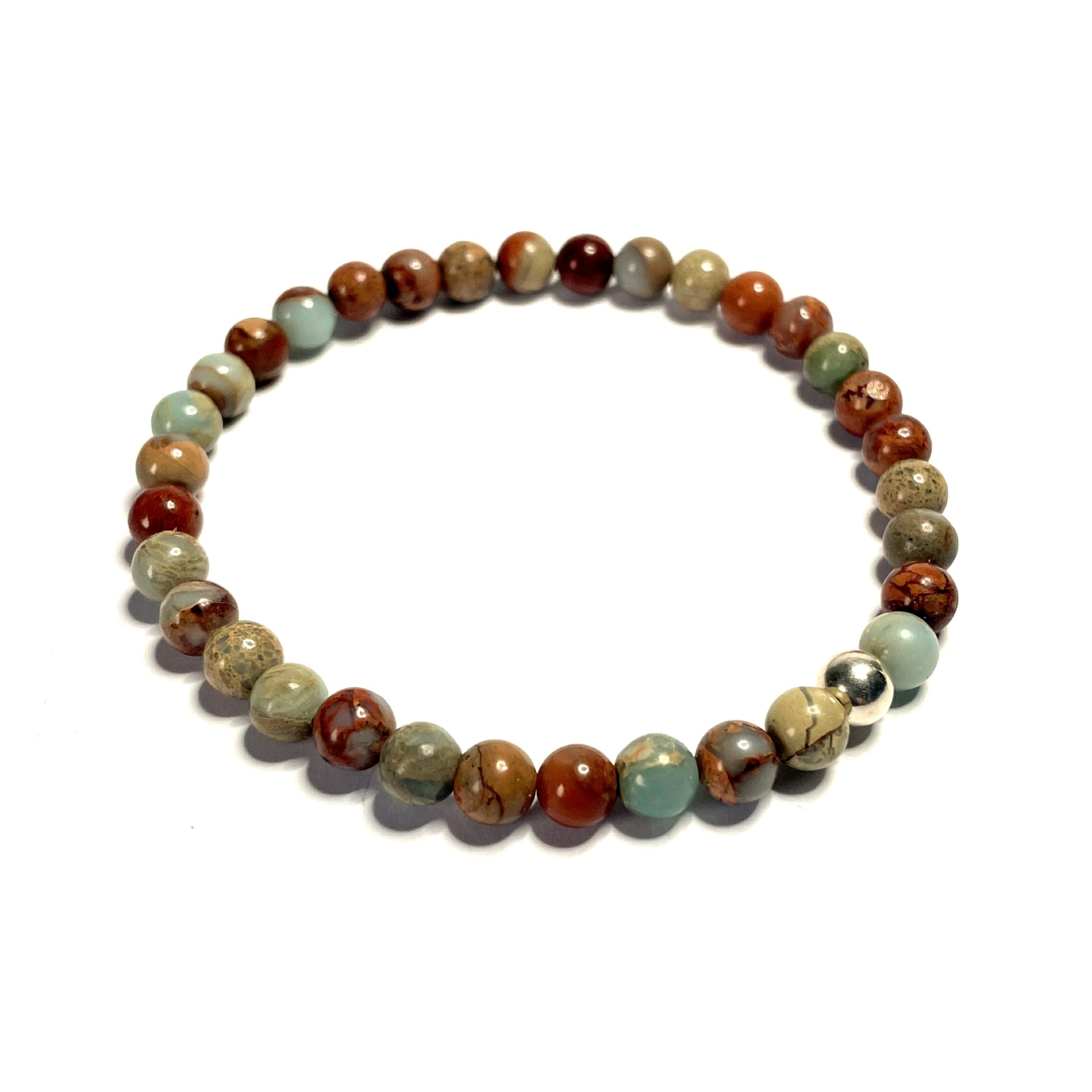 Impression Jasper Bead Bracelet