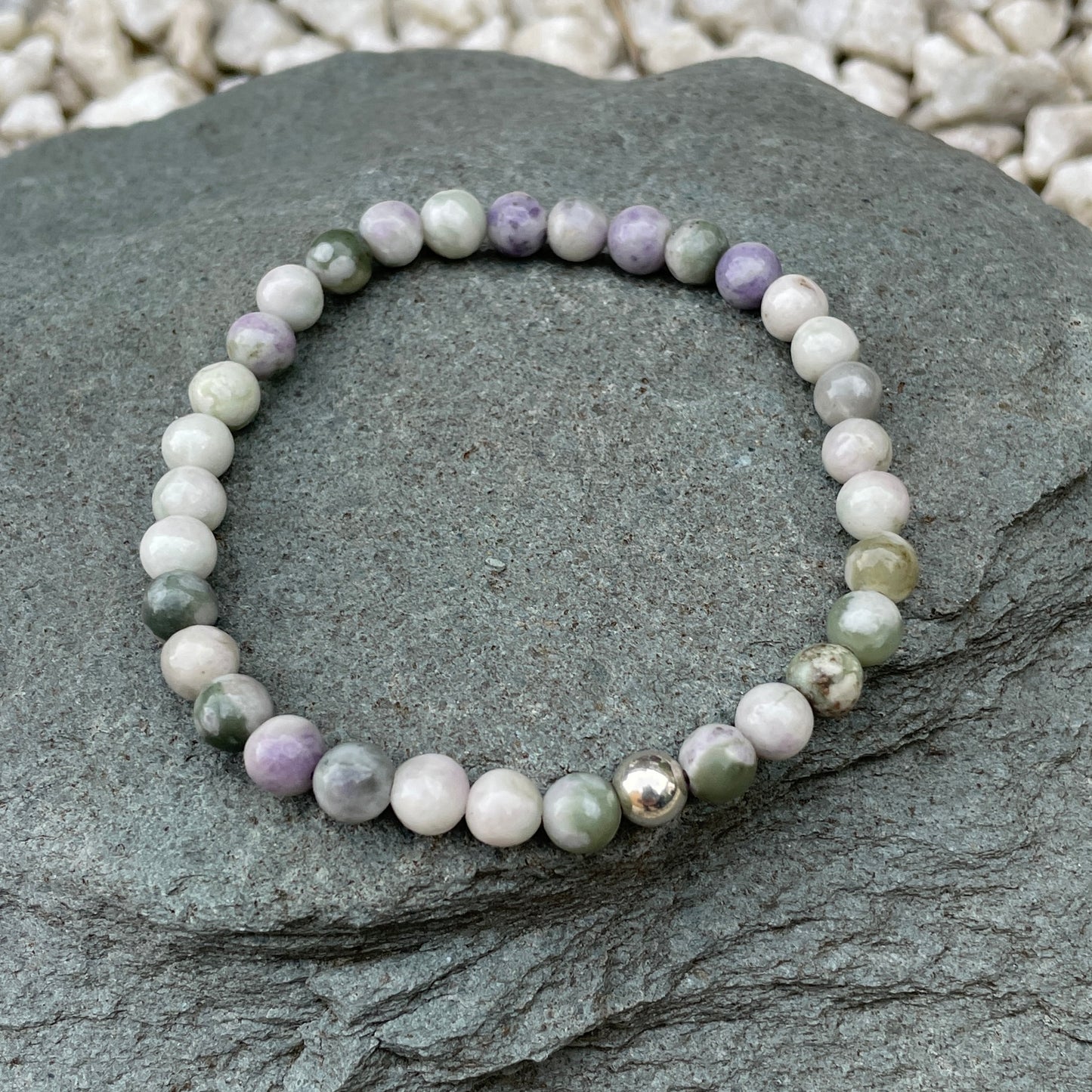 6mm Peace jade crystal bracelet