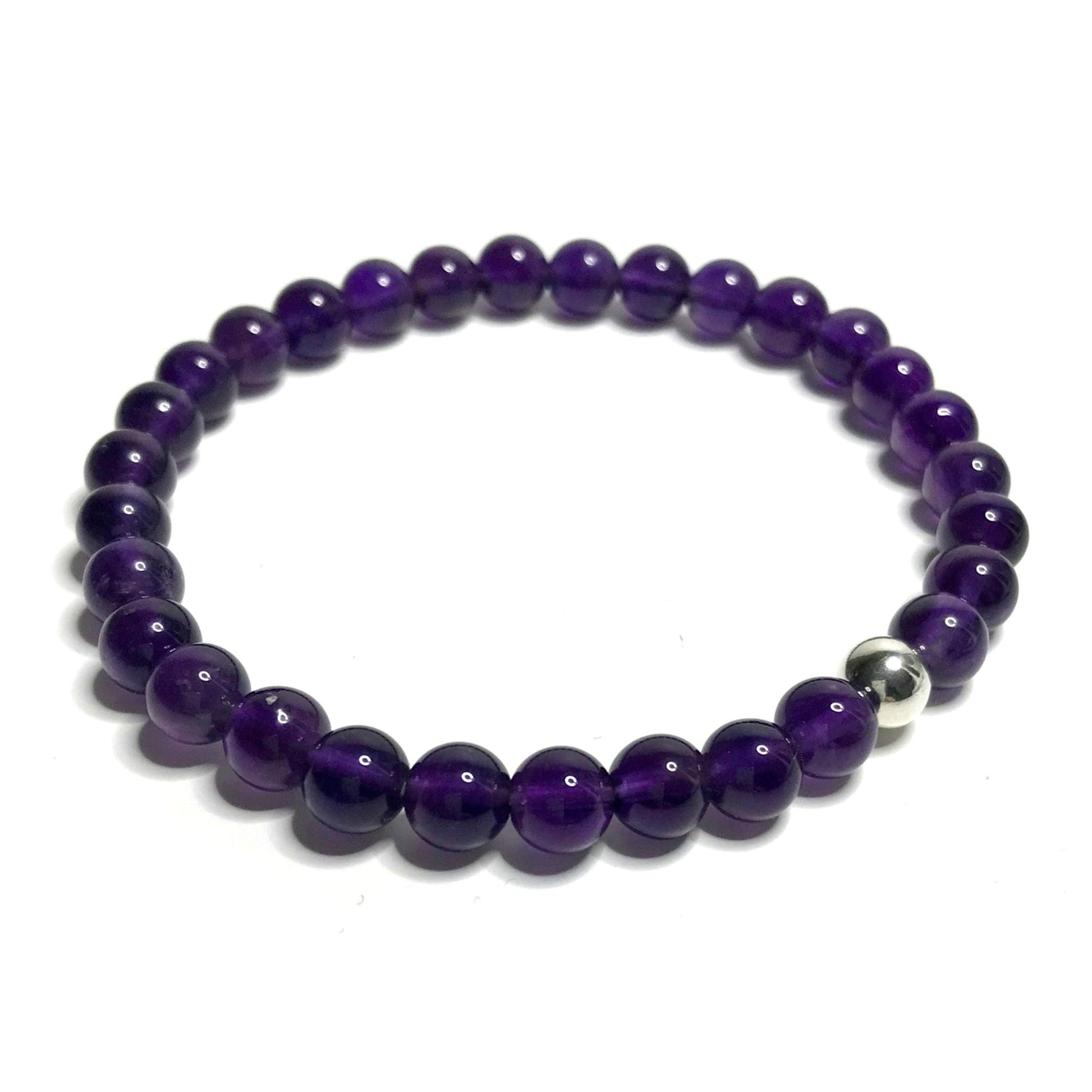 Amethyst bead bracelet