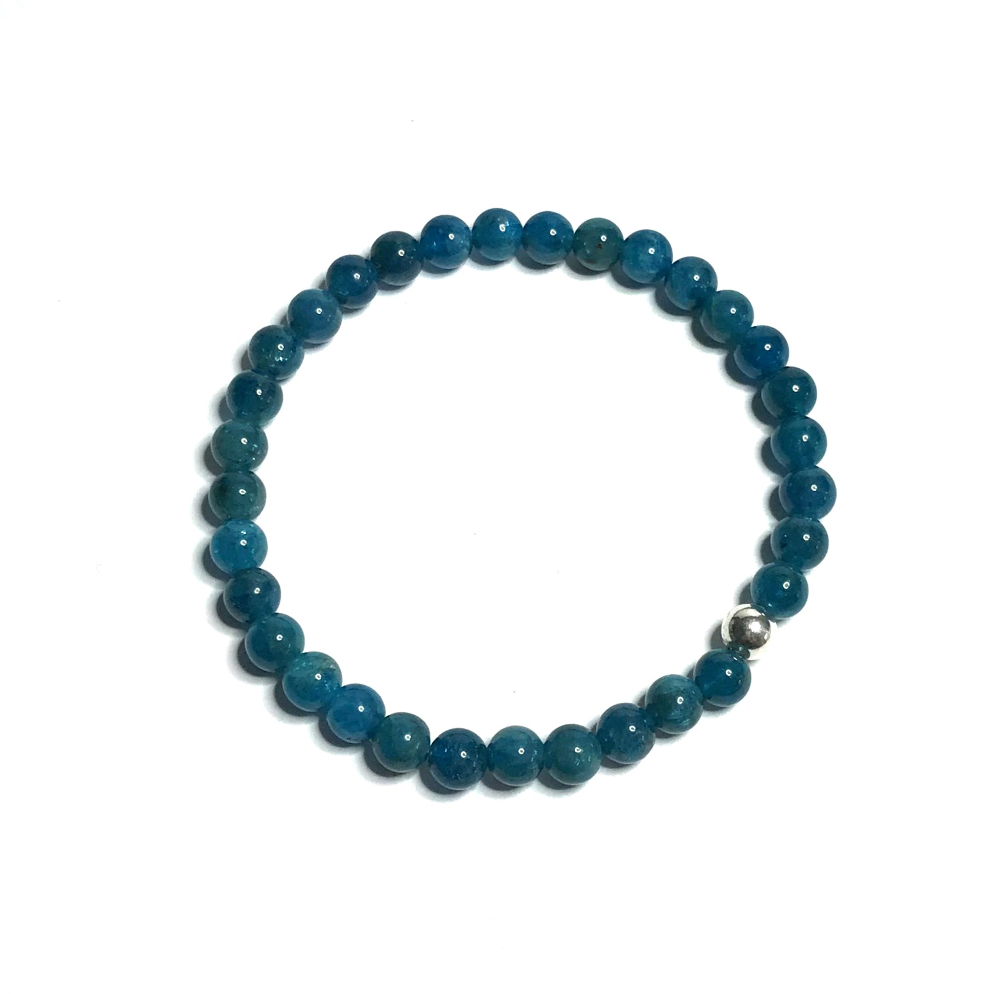 Blue gemstone beaded bracelet