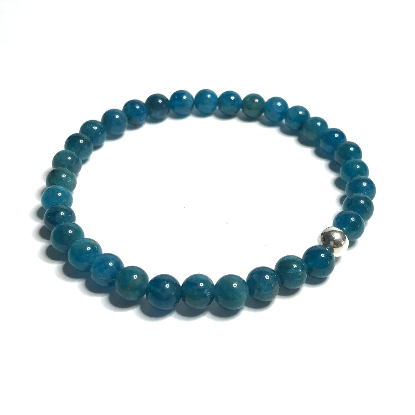 Apatite bead bracelet