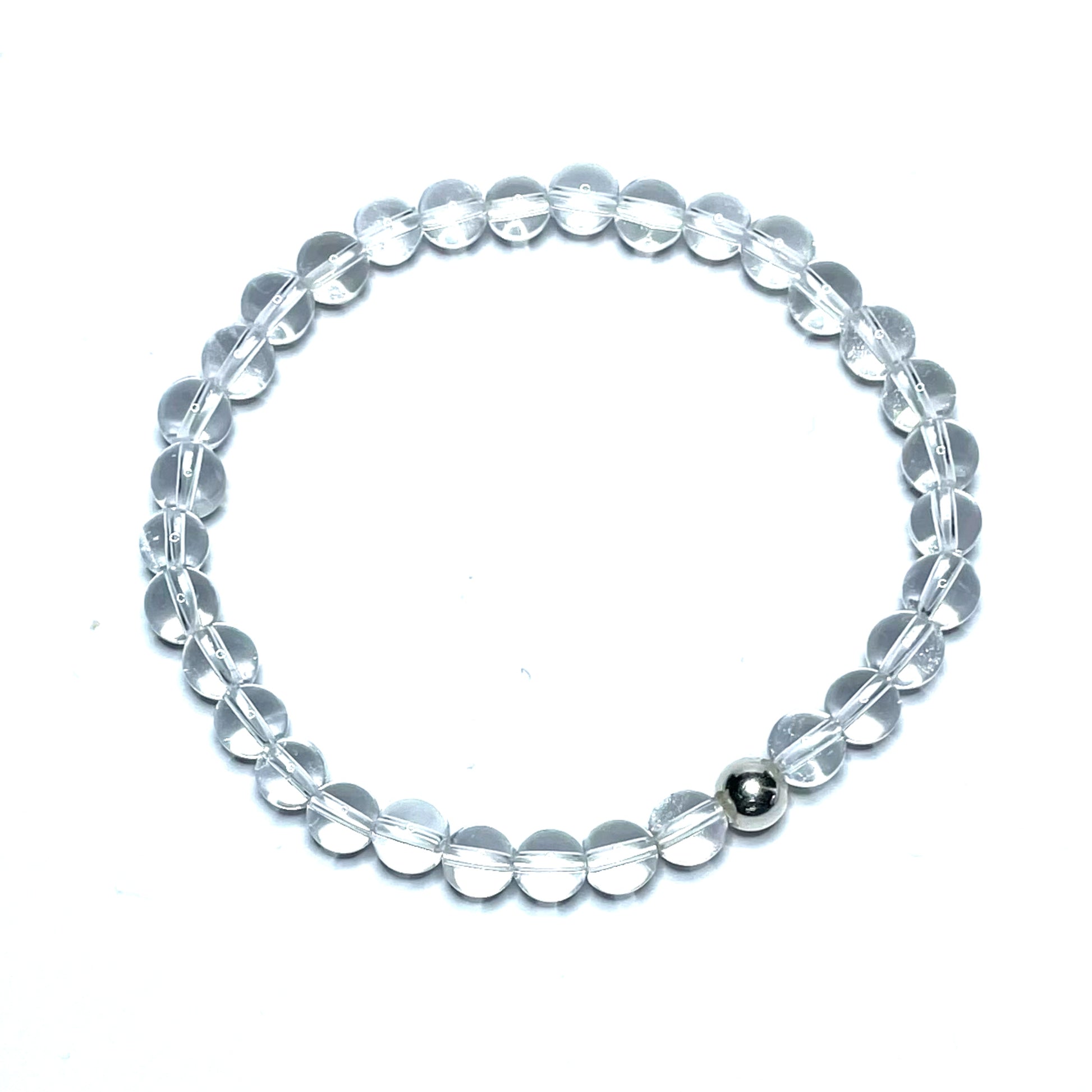 Clear quartz gemstone bracelet