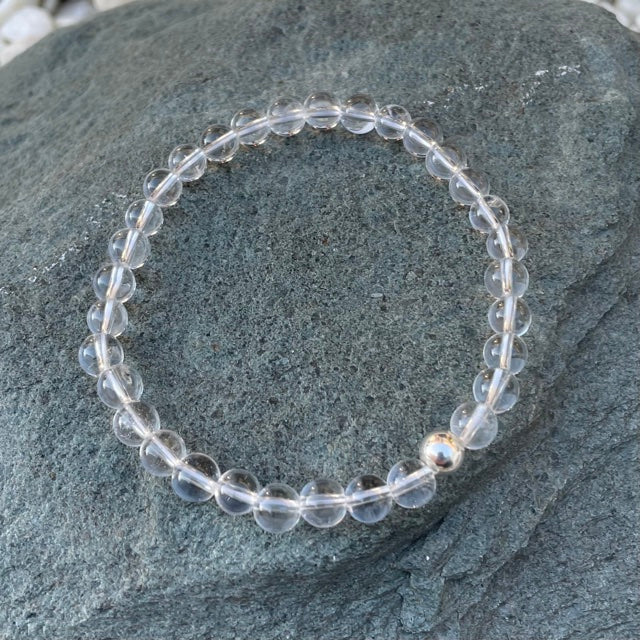 Clear quartz crystal bracelet