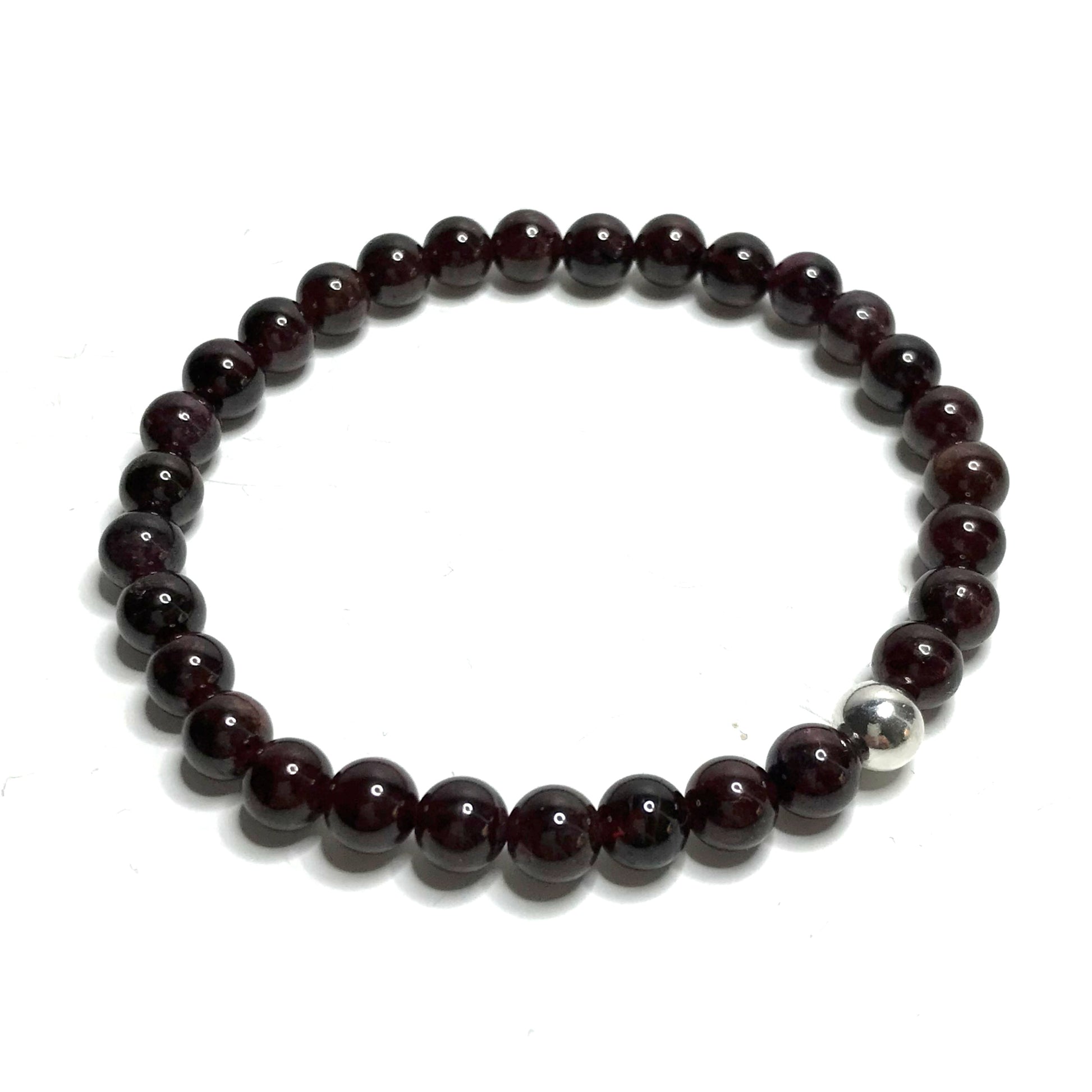 Garnet bead bracelet