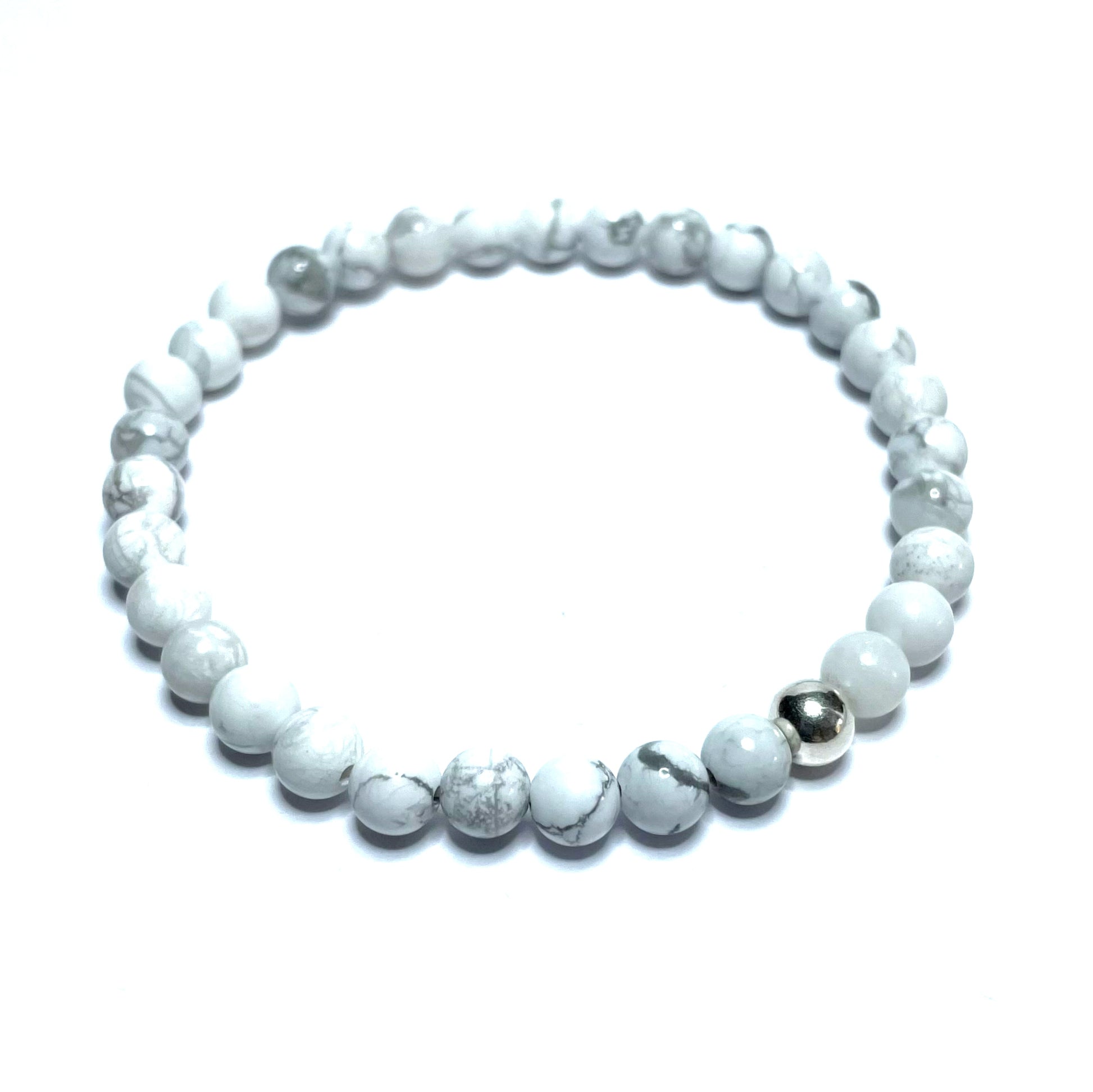 6mm Howlite bracelet