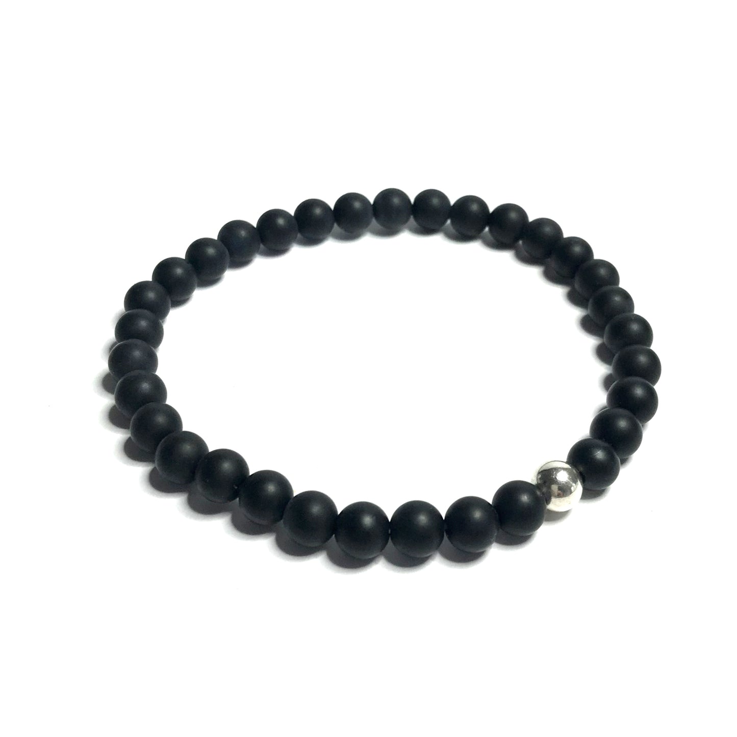 Matte Onyx Bead Bracelet