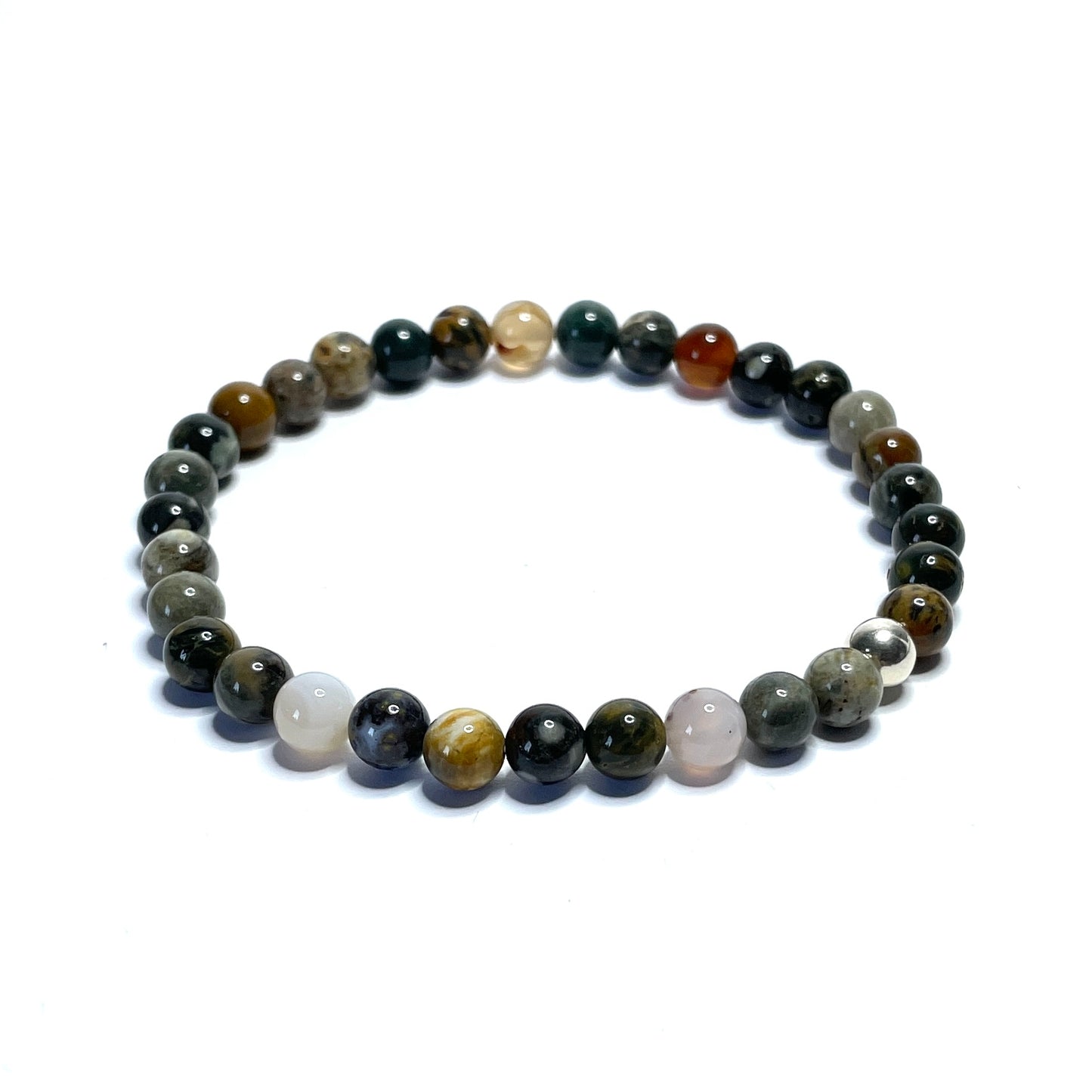 Ocean Jasper Bead Bracelet