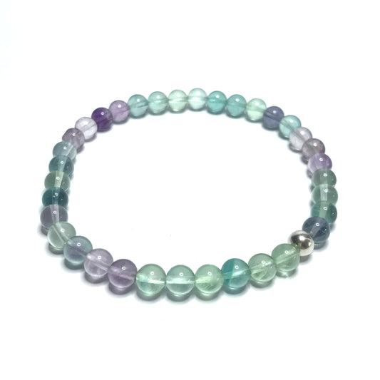 6mm Rainbow fluorite bracelet