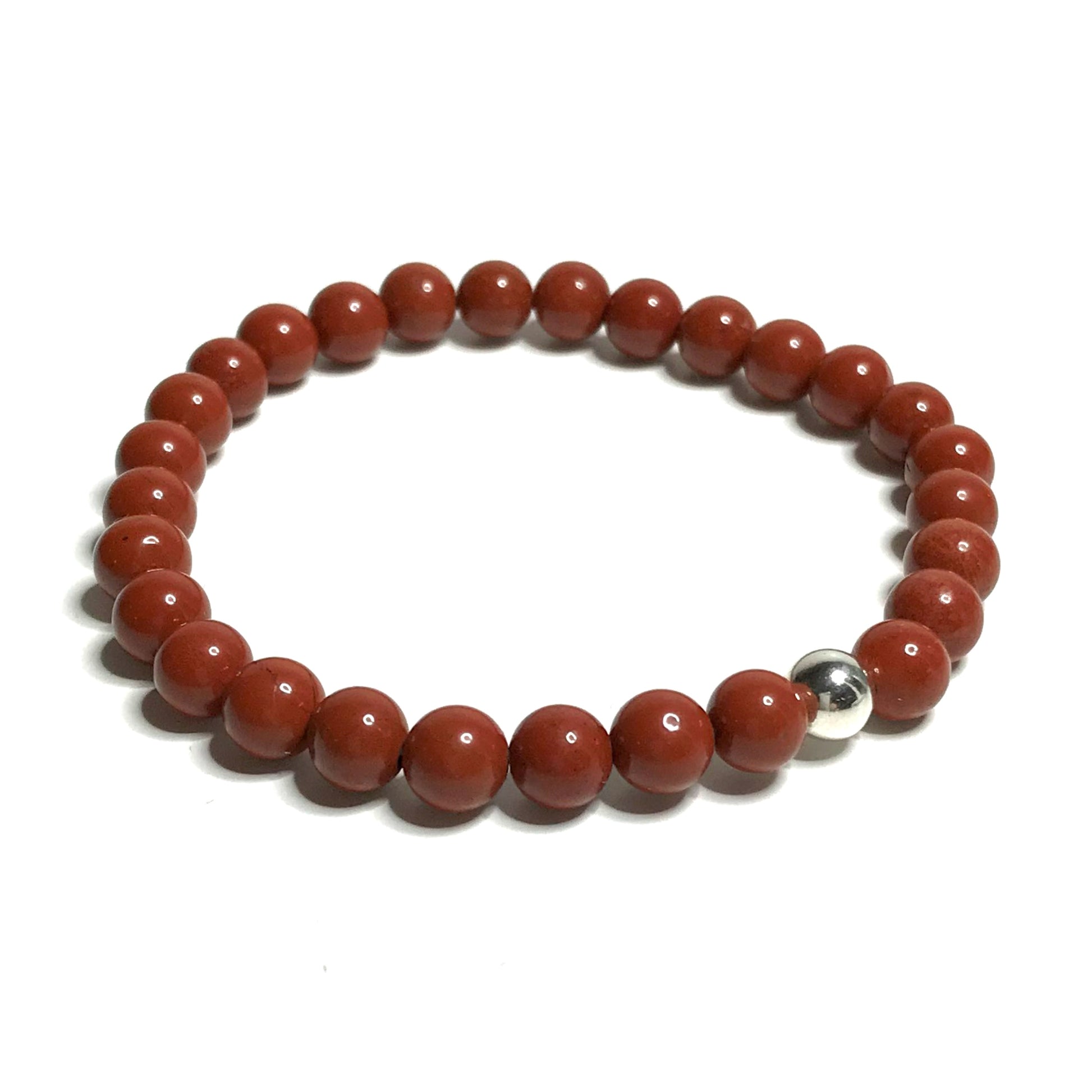 Red Jasper Bead Bracelet