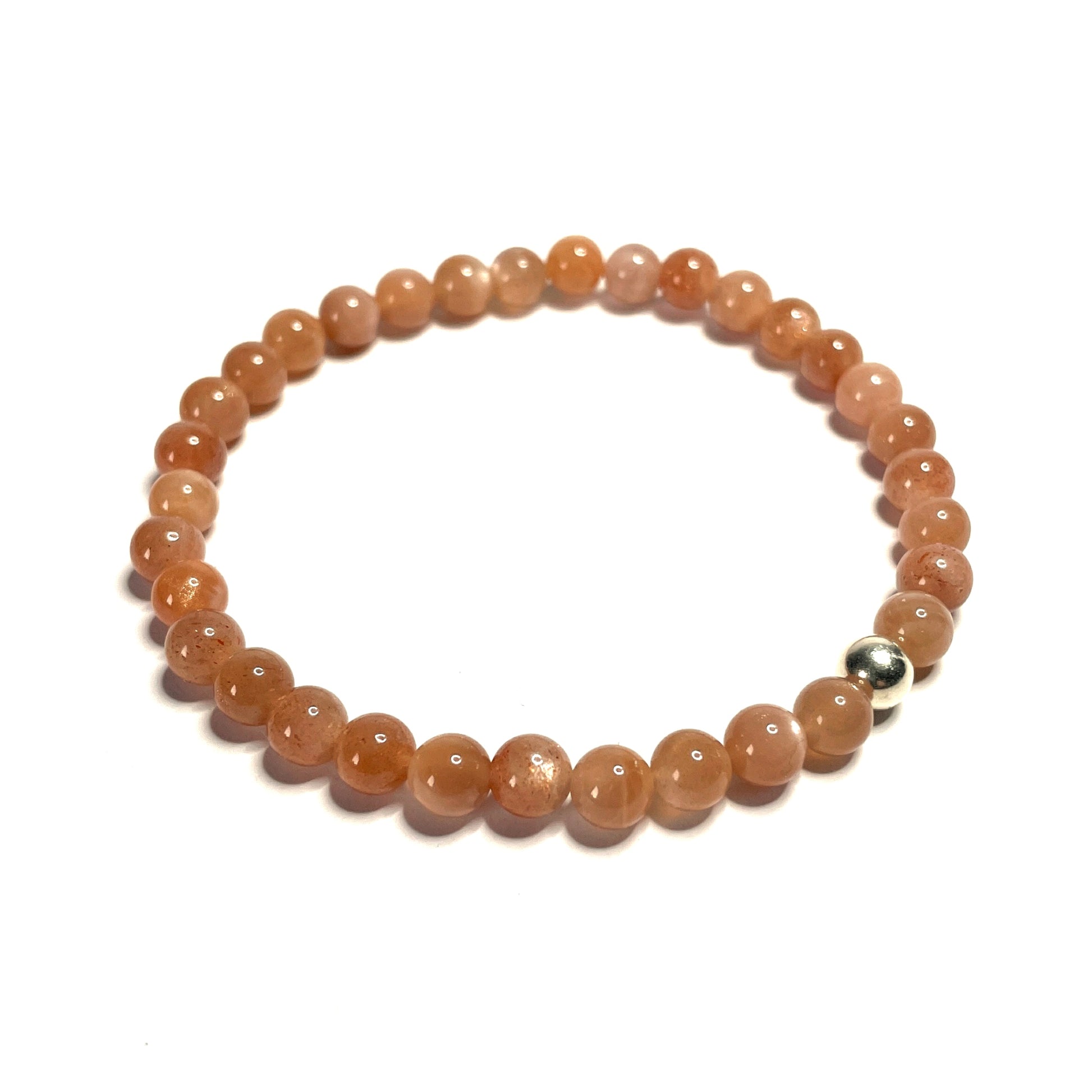 Sunstone Bead Bracelet