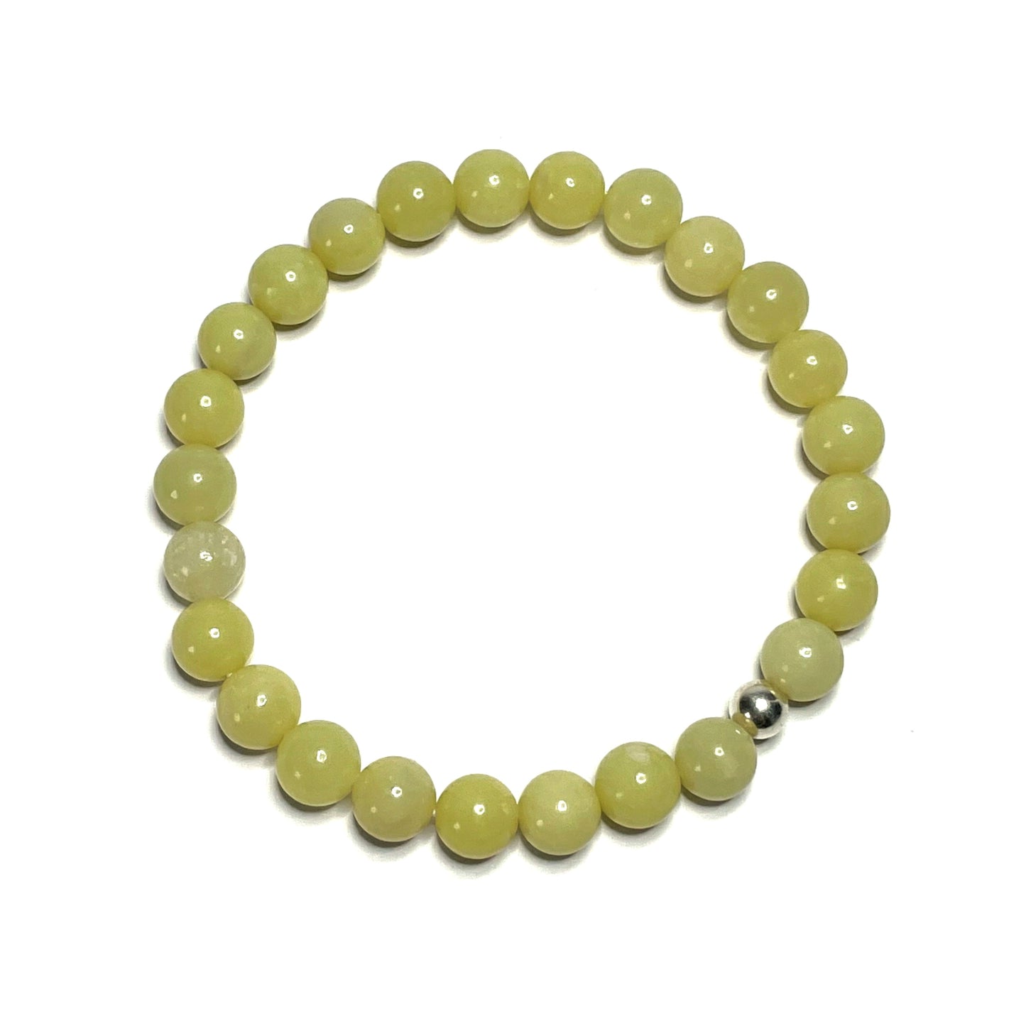 8mm Lemon jade gemstone bracelet