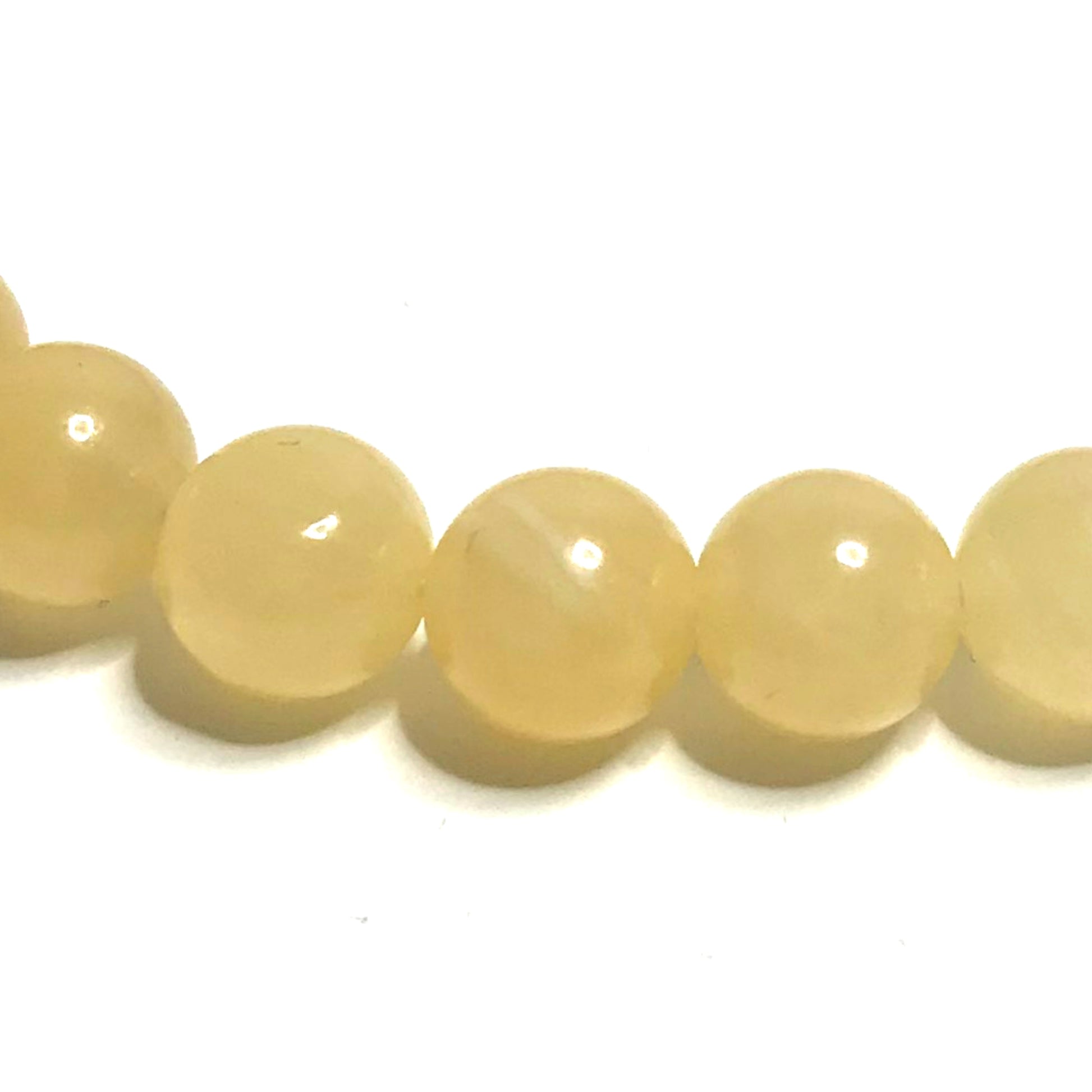 Cloce up of yellow calcite beads