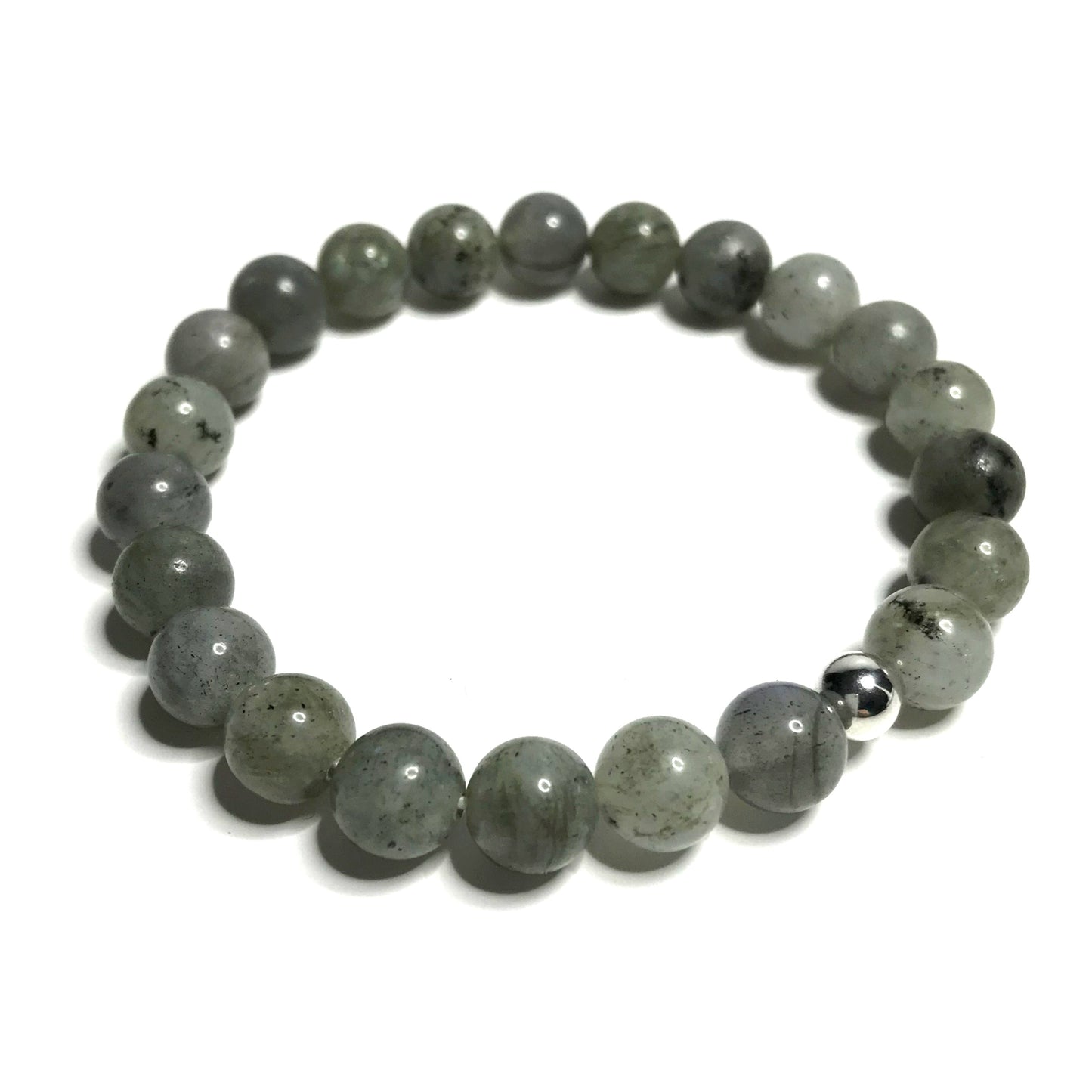 Labradorite Bracelet with sterling silver bead