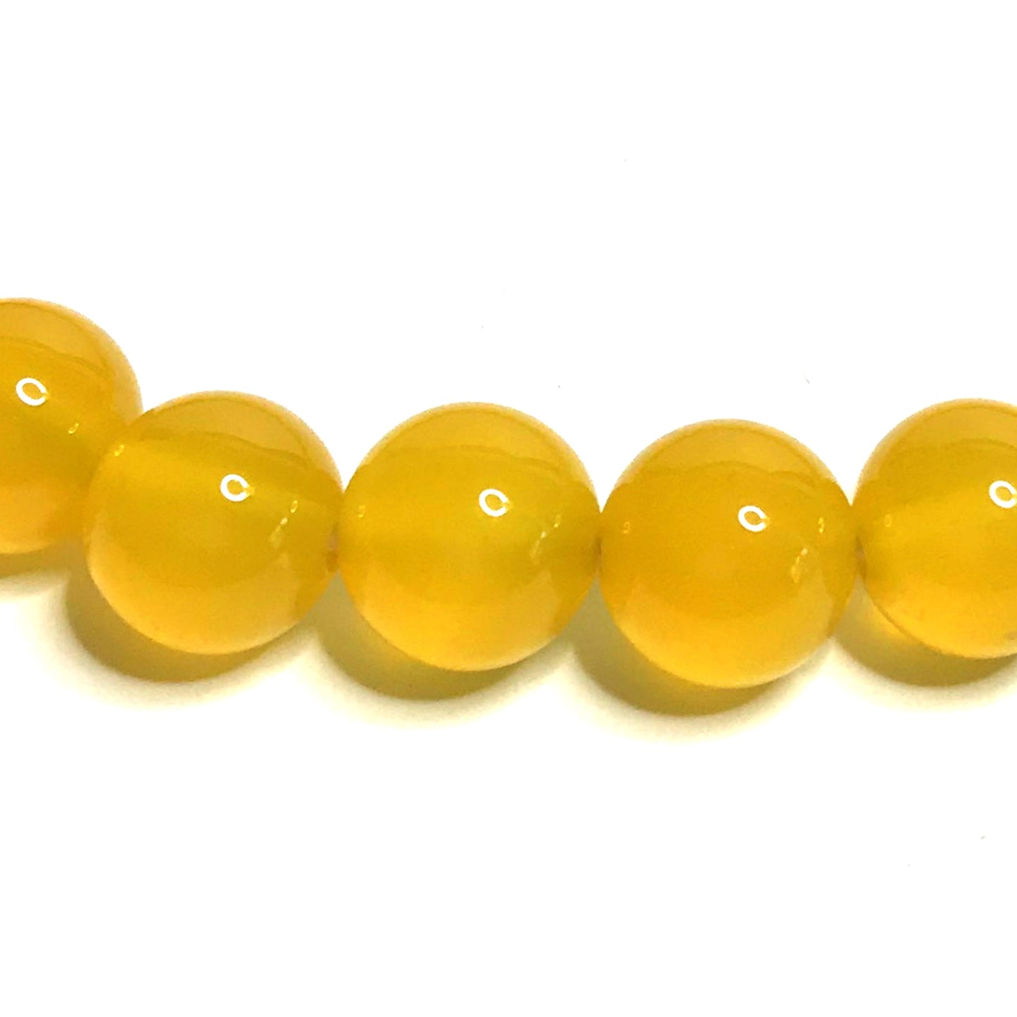 8mm Yellow Agate Bracelet