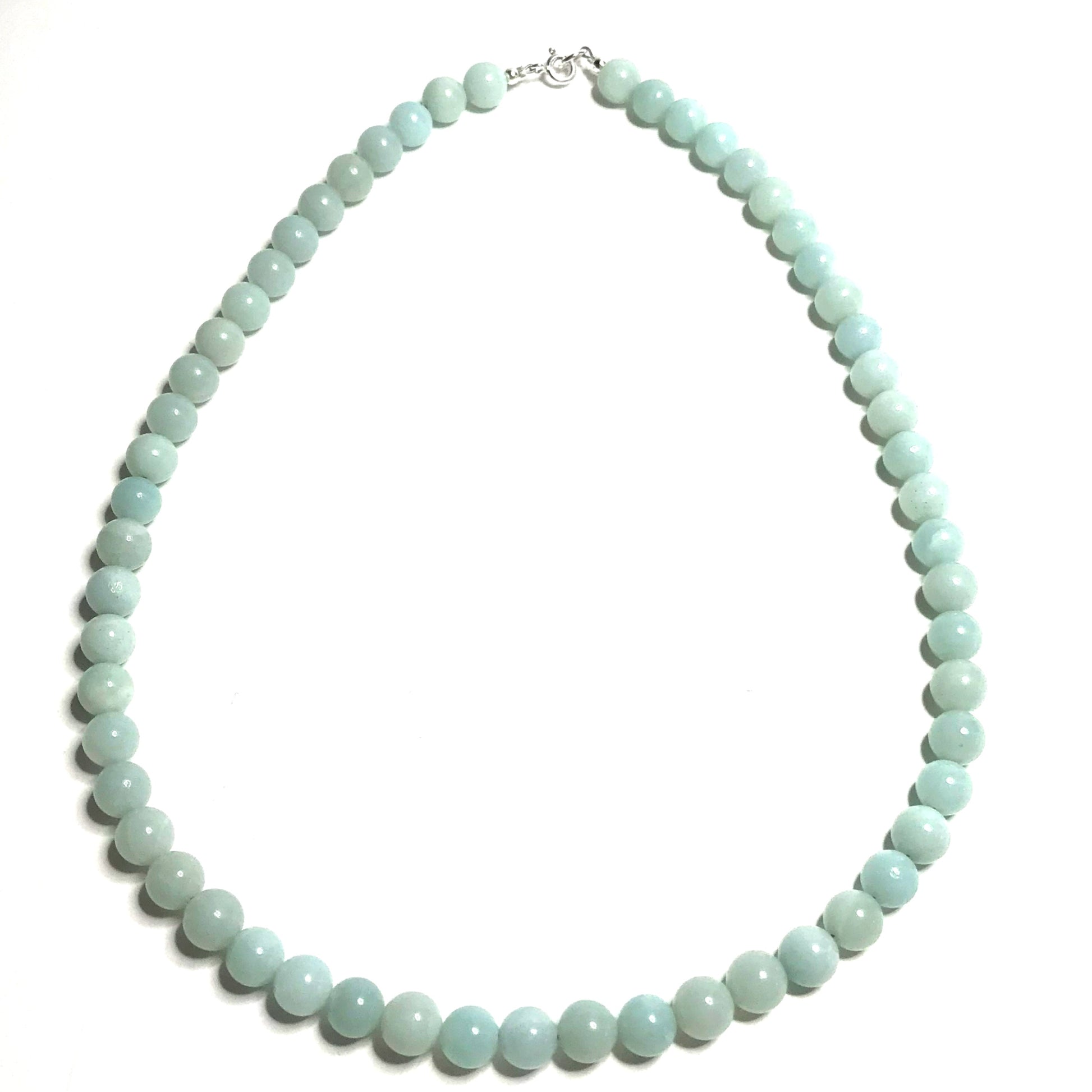 Pale green gemstone necklace