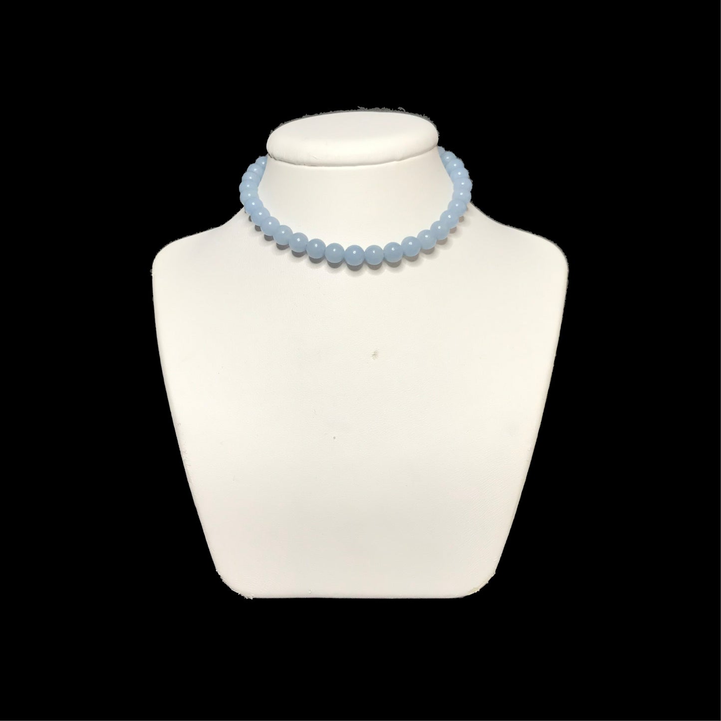Pale blue choker necklace