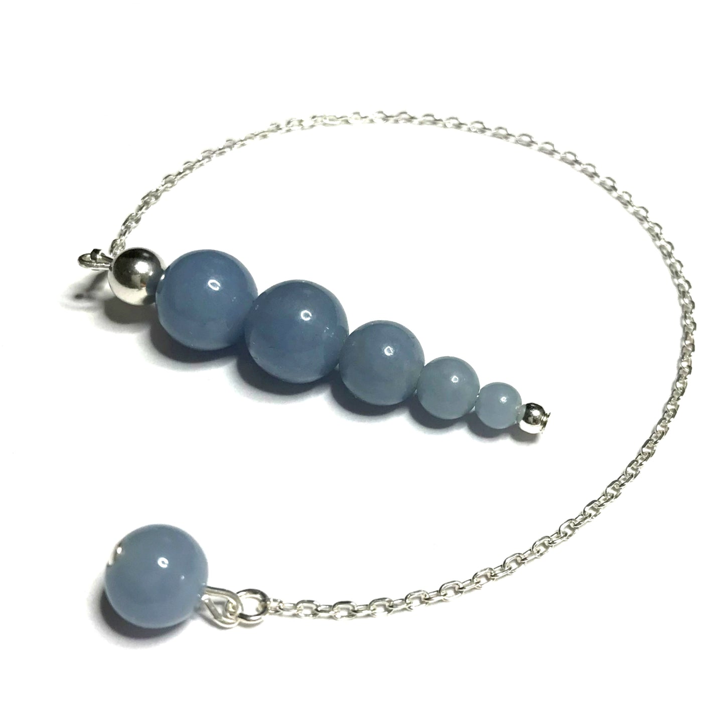 Pale blue gemstone pendulum