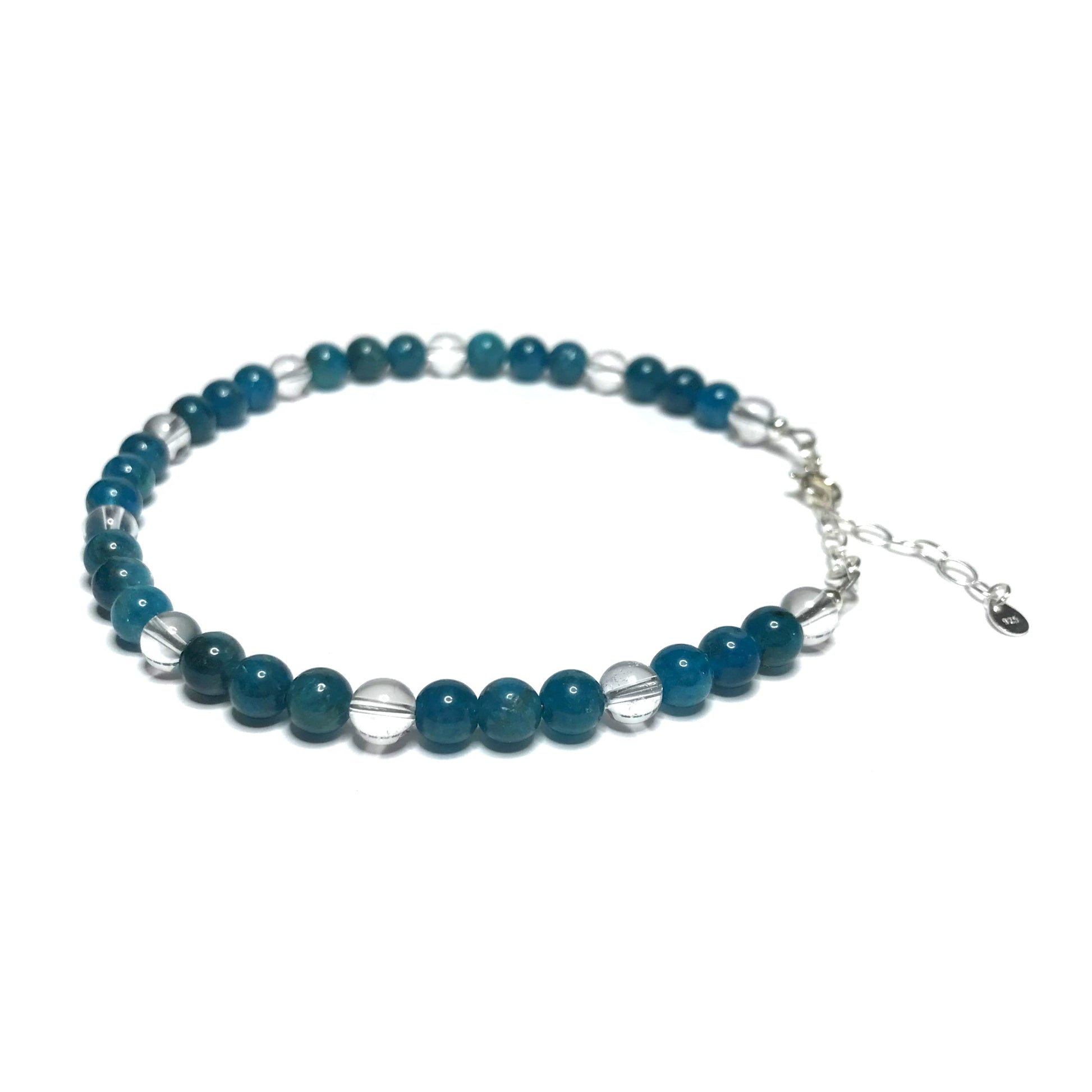 Handmade apatite anklet