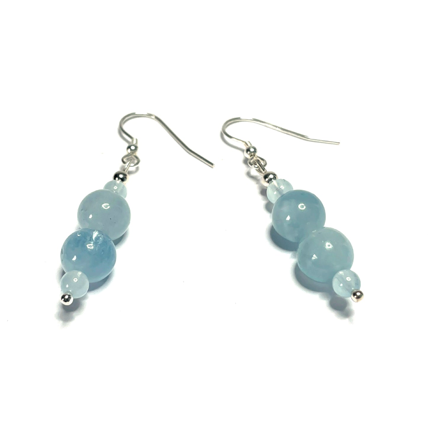 Aquamarine crystal earrings