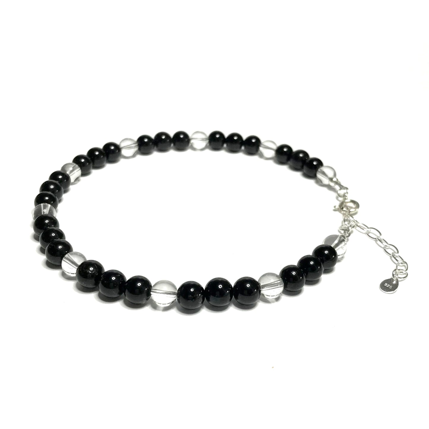 Black tourmaline anklet