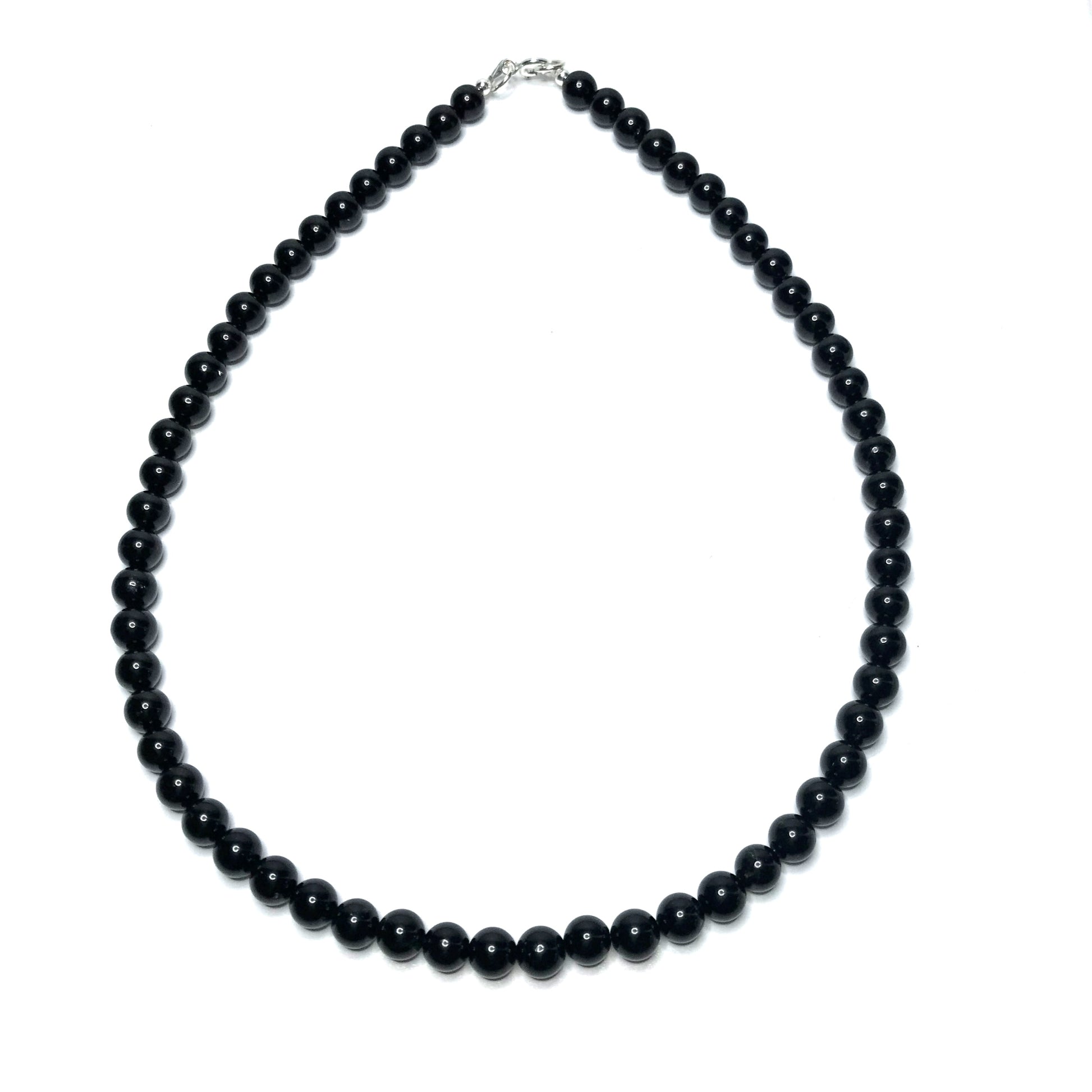 Black gemstone bead choker