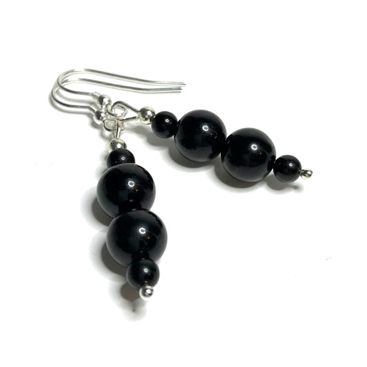 Black tourmaline earrings