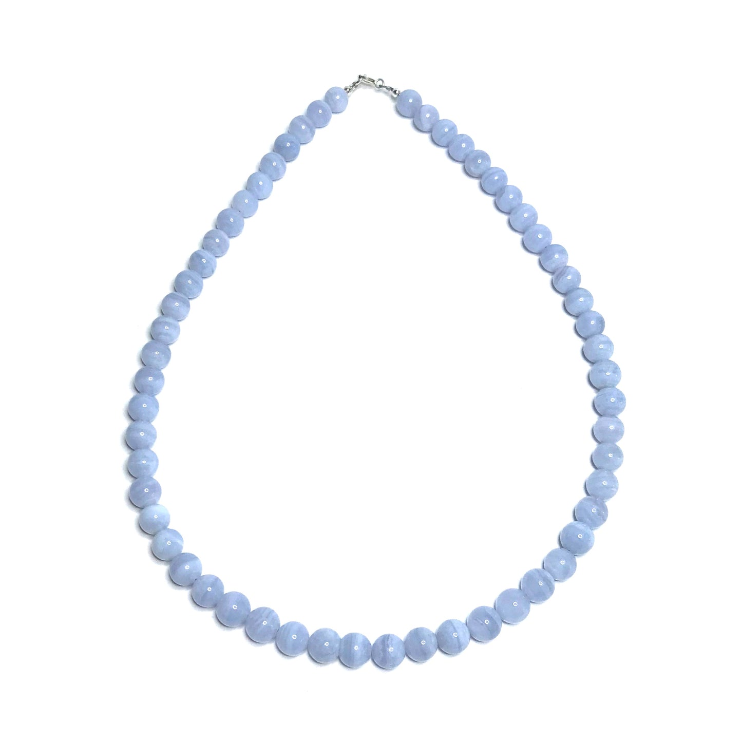 Blue lace agate crystal necklace