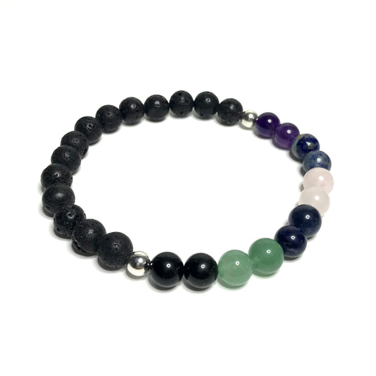 Calming bracelet with lava