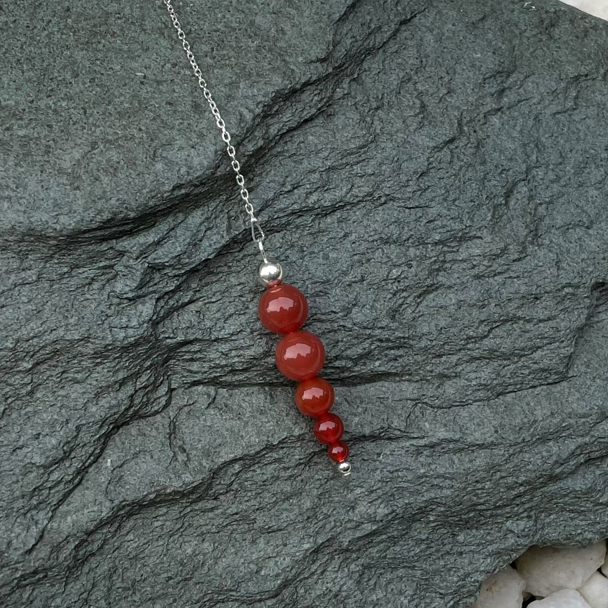 Carnelian gemstone pendulum