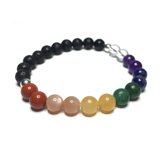 Chakra Bracelet with Lava Rock