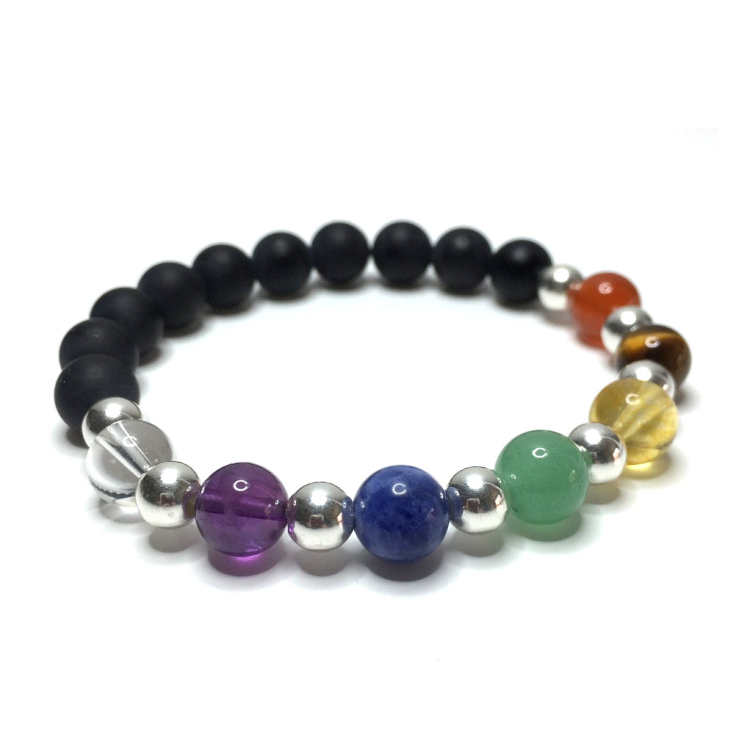 Chakra Bracelet with Matte Onyx