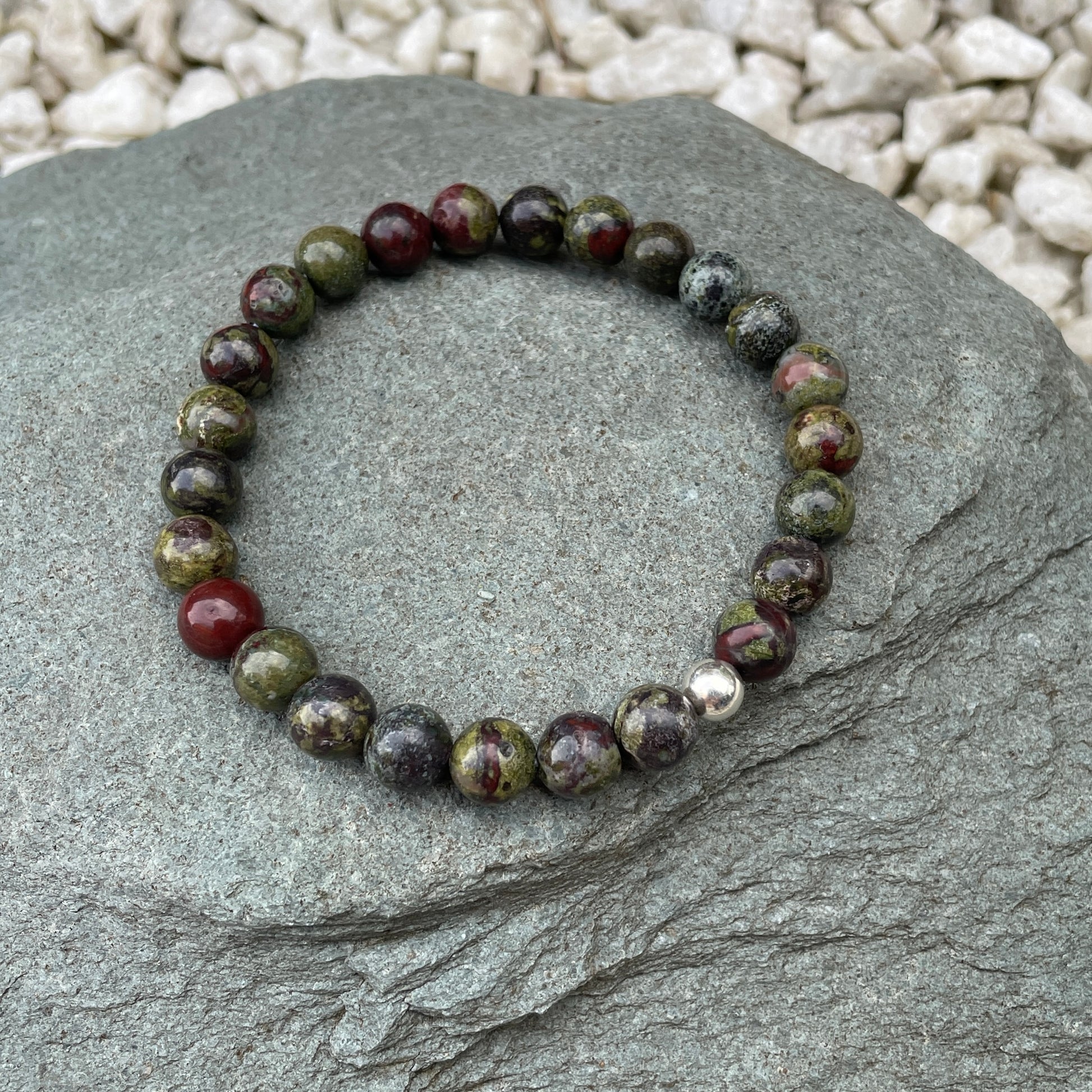 Dragons blood jasper crystal bracelet