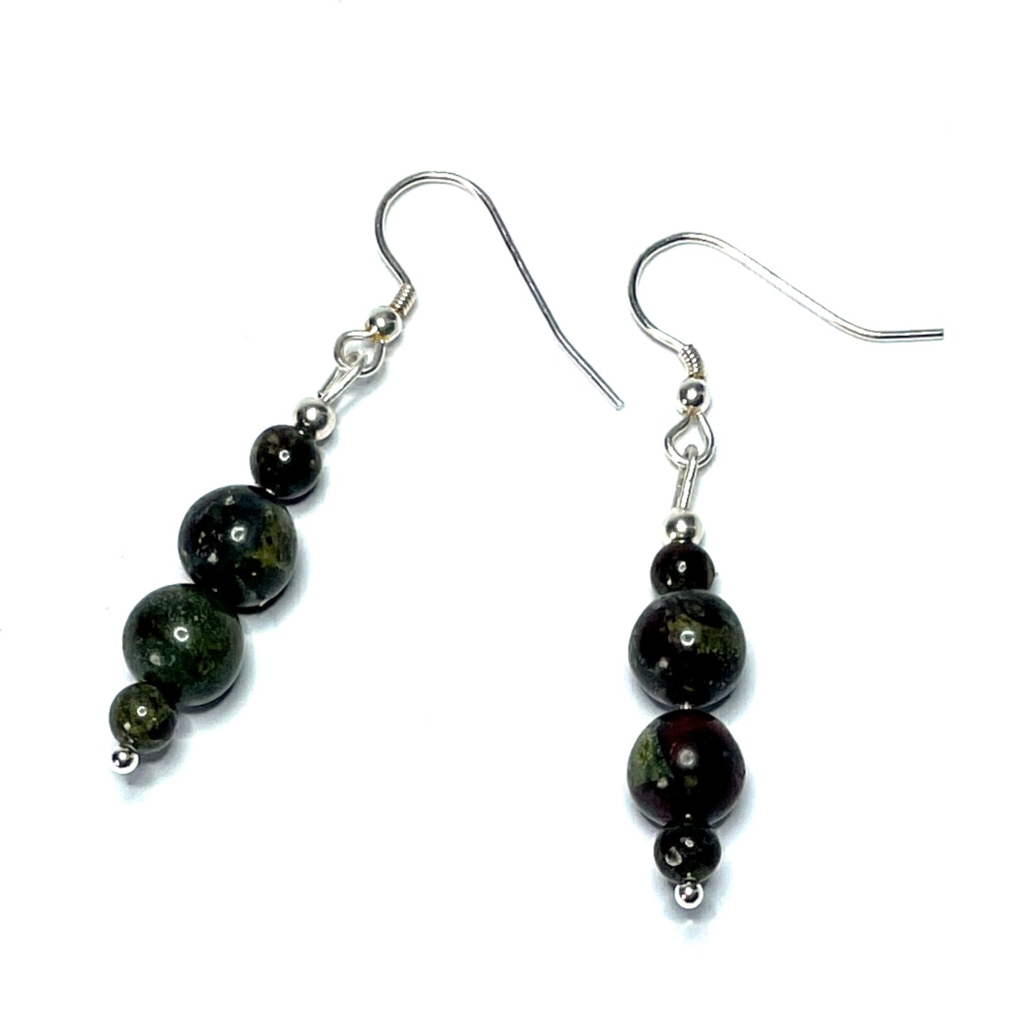 Dragons blood jasper gemstone earrings