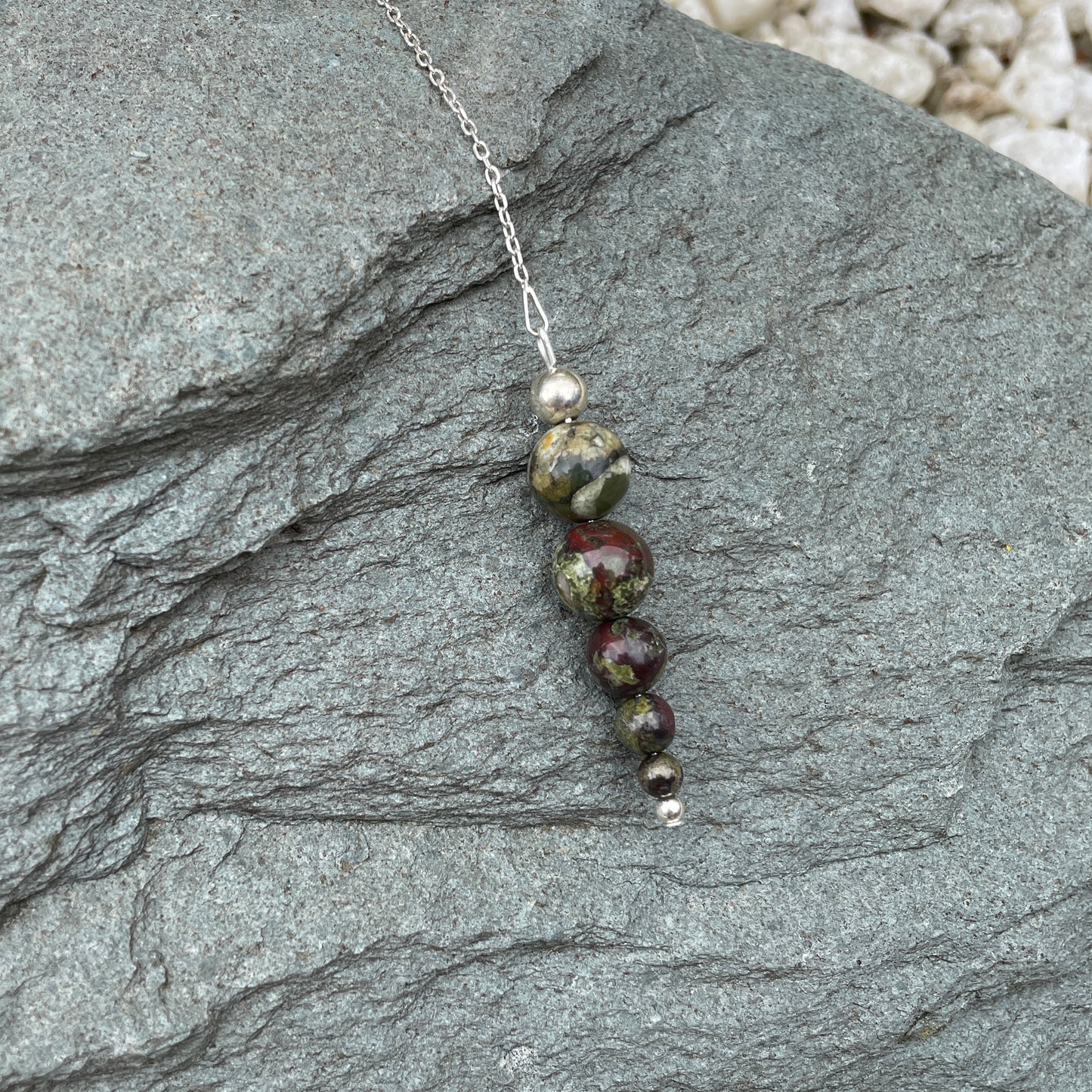 Dragons blood jasper gemstone pendulum