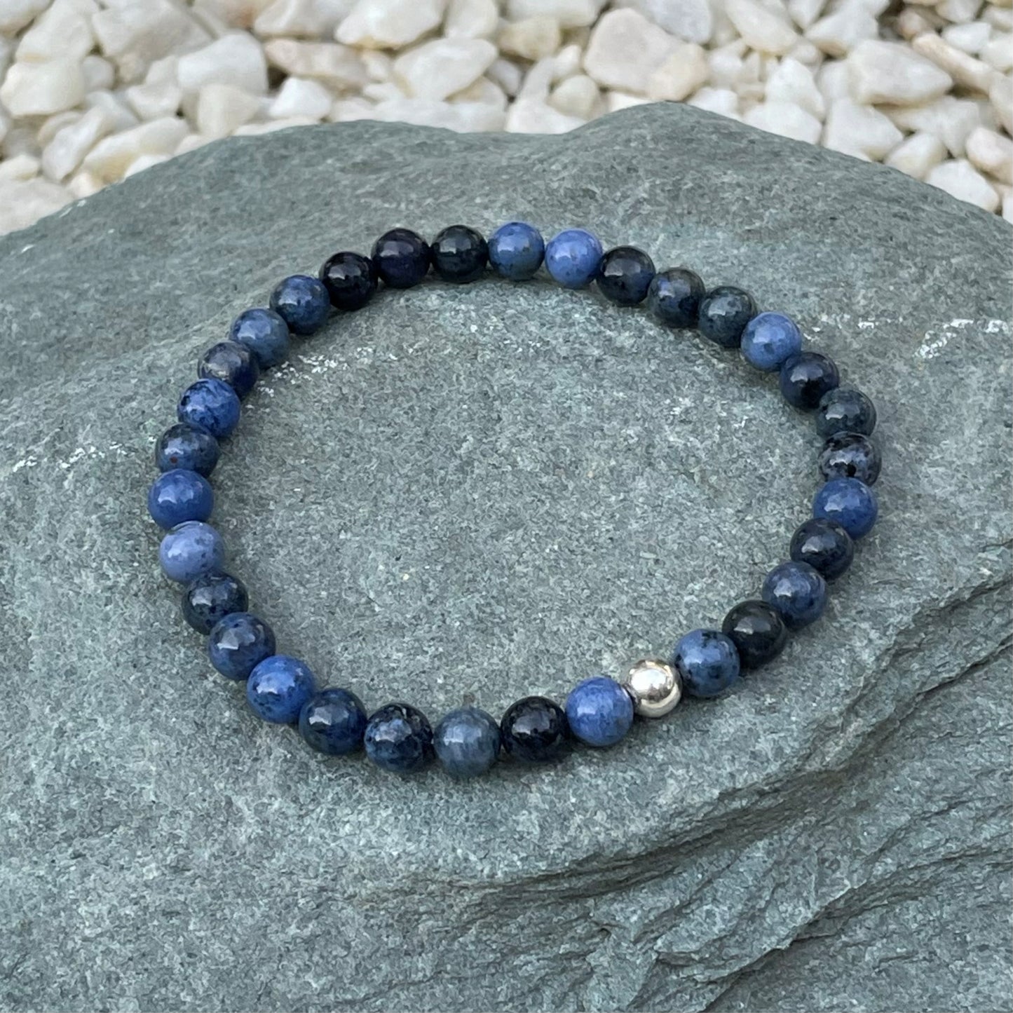 Dumortierite crystal bracelet